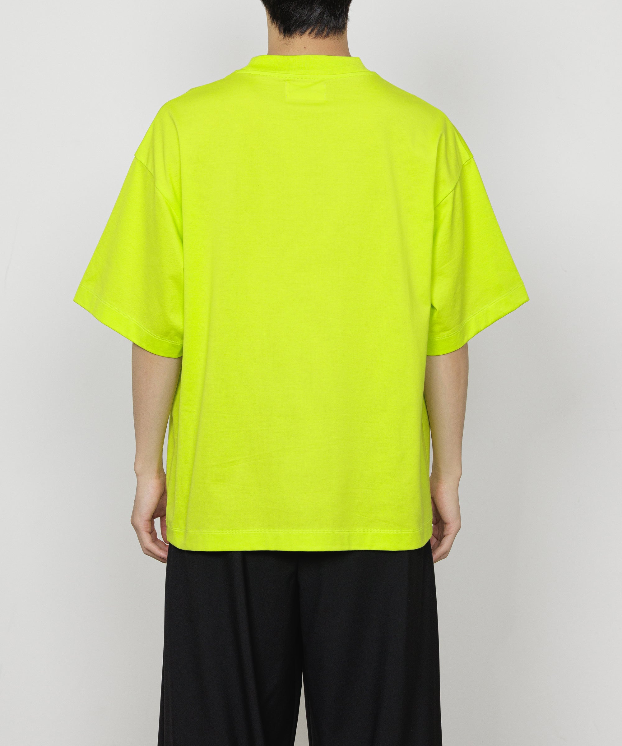 オーガニックペルーピマ60/2天竺 / モックネックTee, Lime