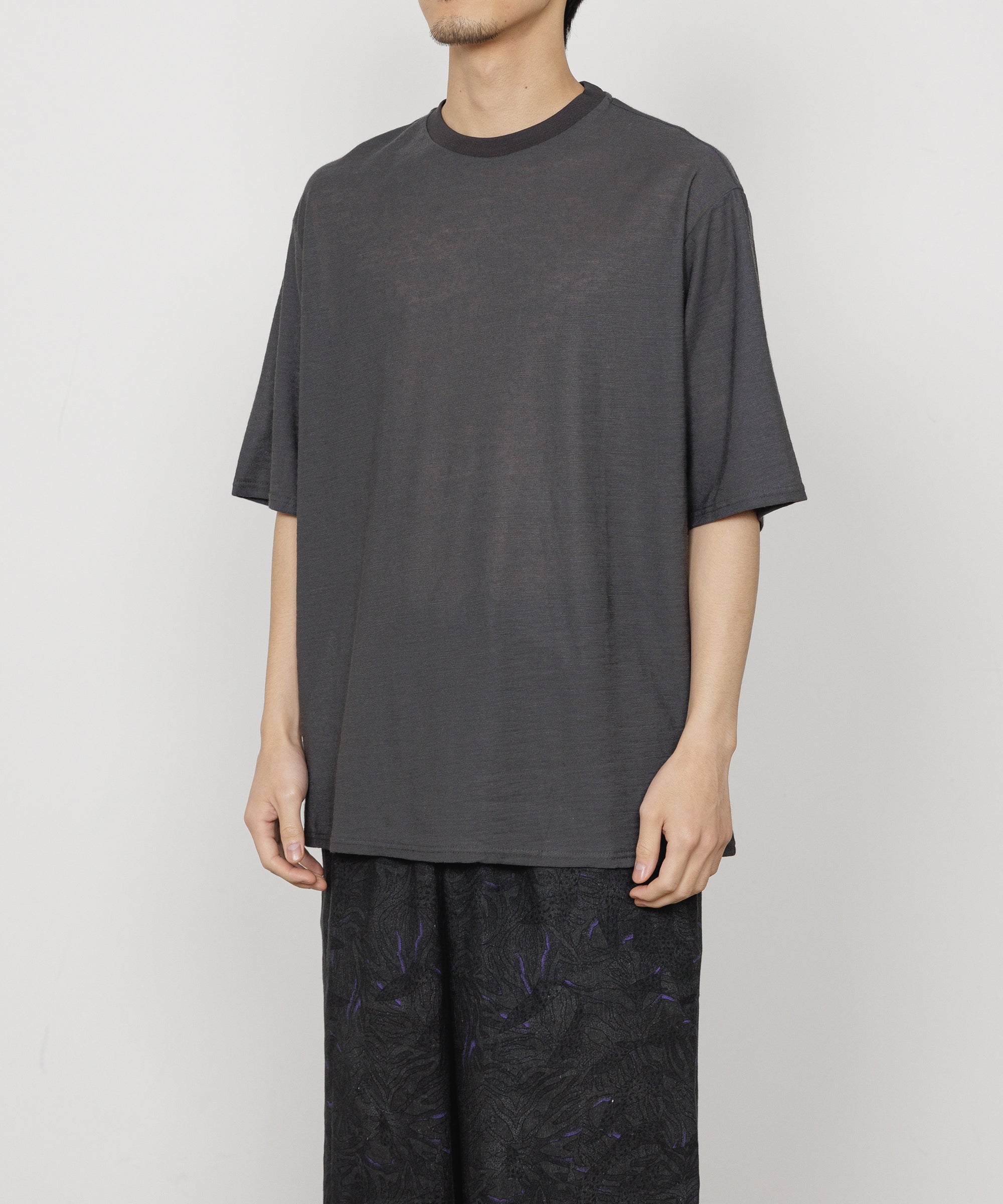 ラミー天竺  / クルーネックTEE, M.Gray