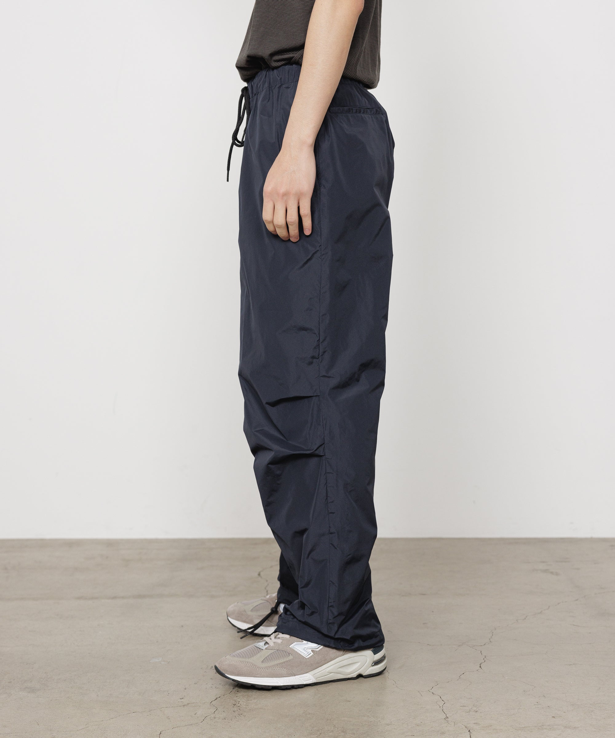 リサイクルポリエステル×シルクタフタ / ニータックパンツ, Navy