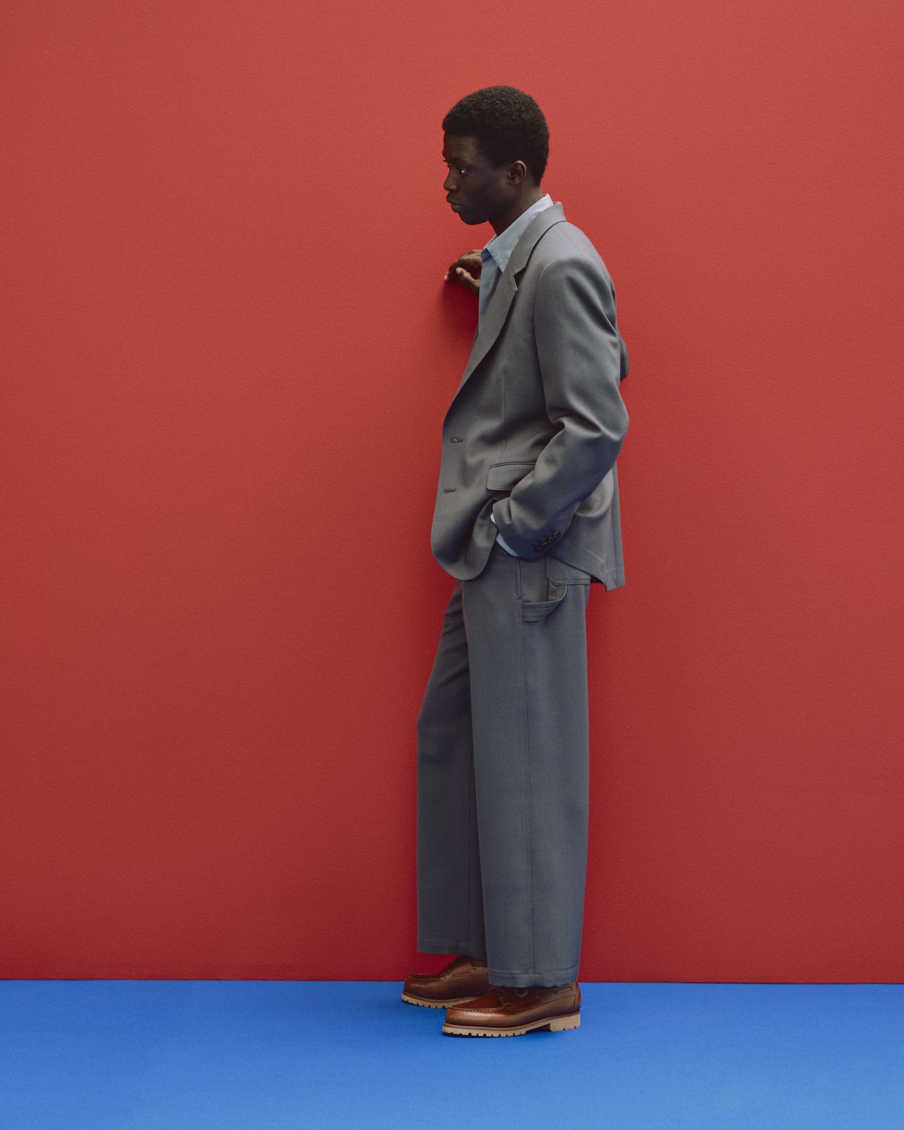 3/60 オーガニックウールサバイバルクロス® / ラ・レオーナジャケット, Forest Gray