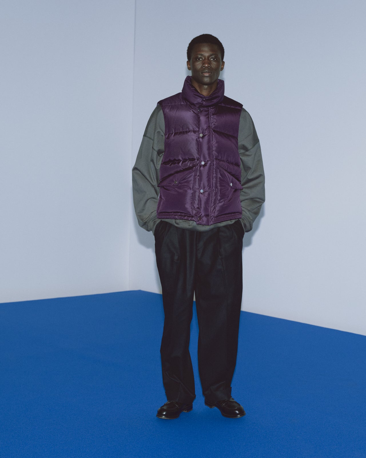 シルクタフタ / シルクダウンベスト, Purple