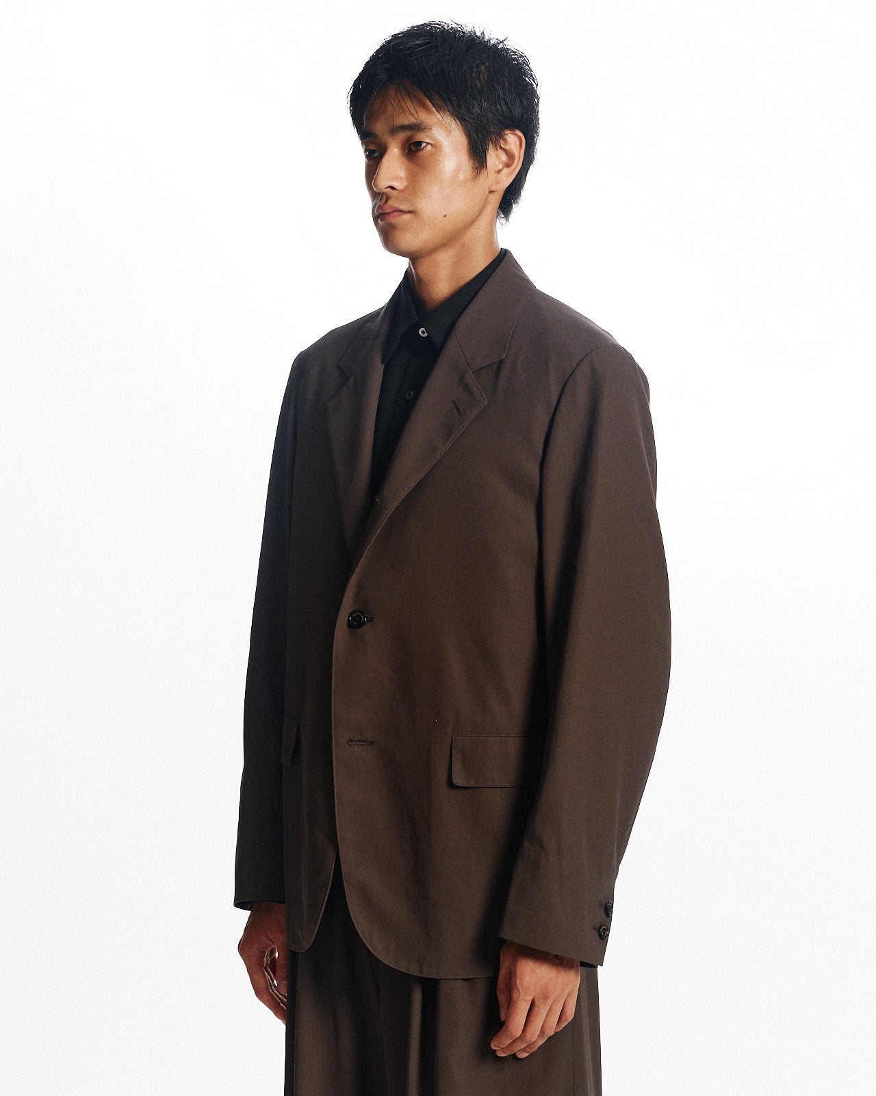 60/2オーガニック強燃ボイル3/2ツイル / サックコート, Charcoal