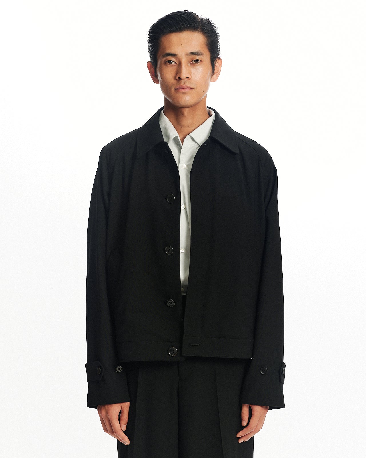 3/72アルゼンチンウールトロピカルサバイバルクロス / サービスジャケット, Black