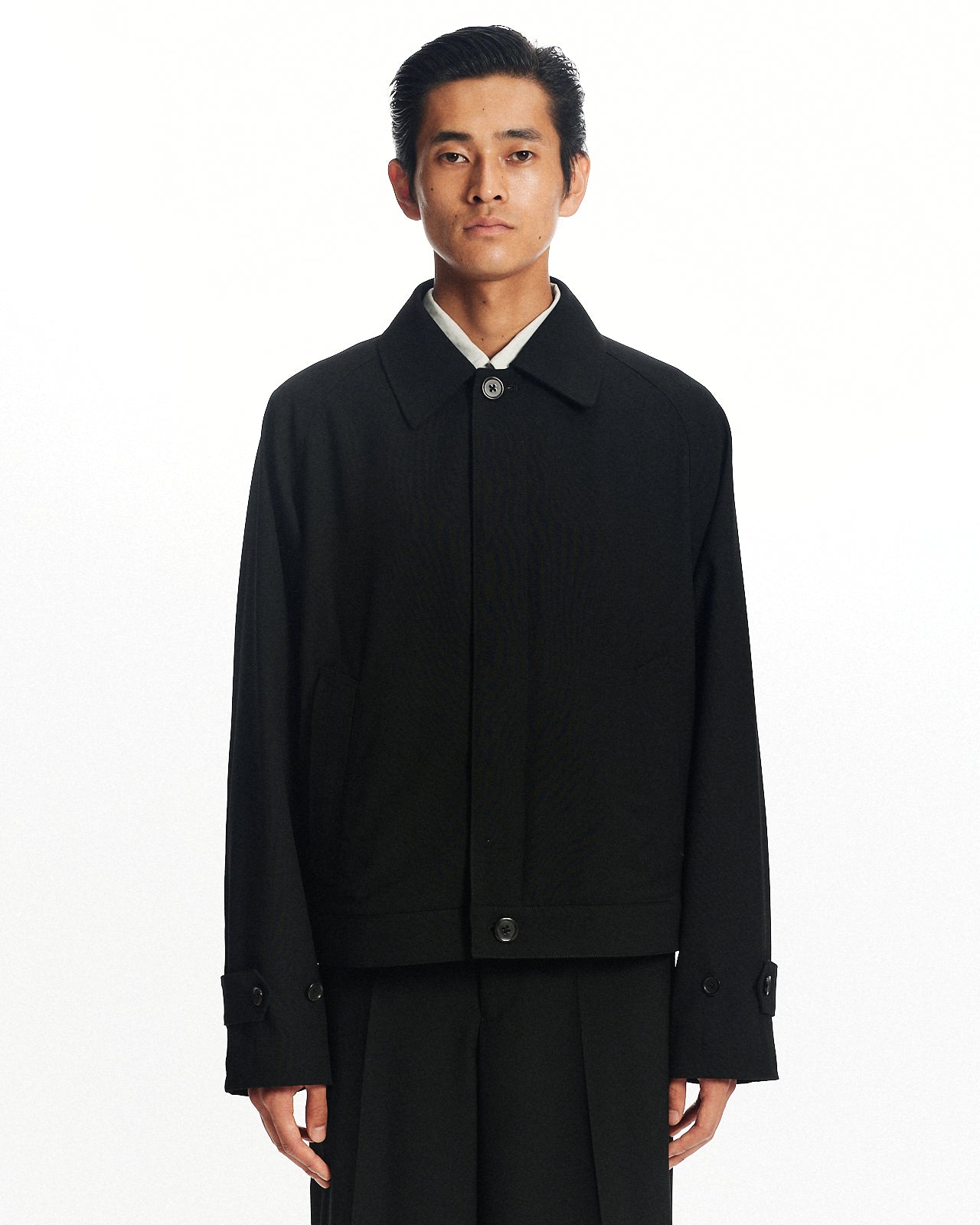 3/72アルゼンチンウールトロピカルサバイバルクロス / サービスジャケット, Black