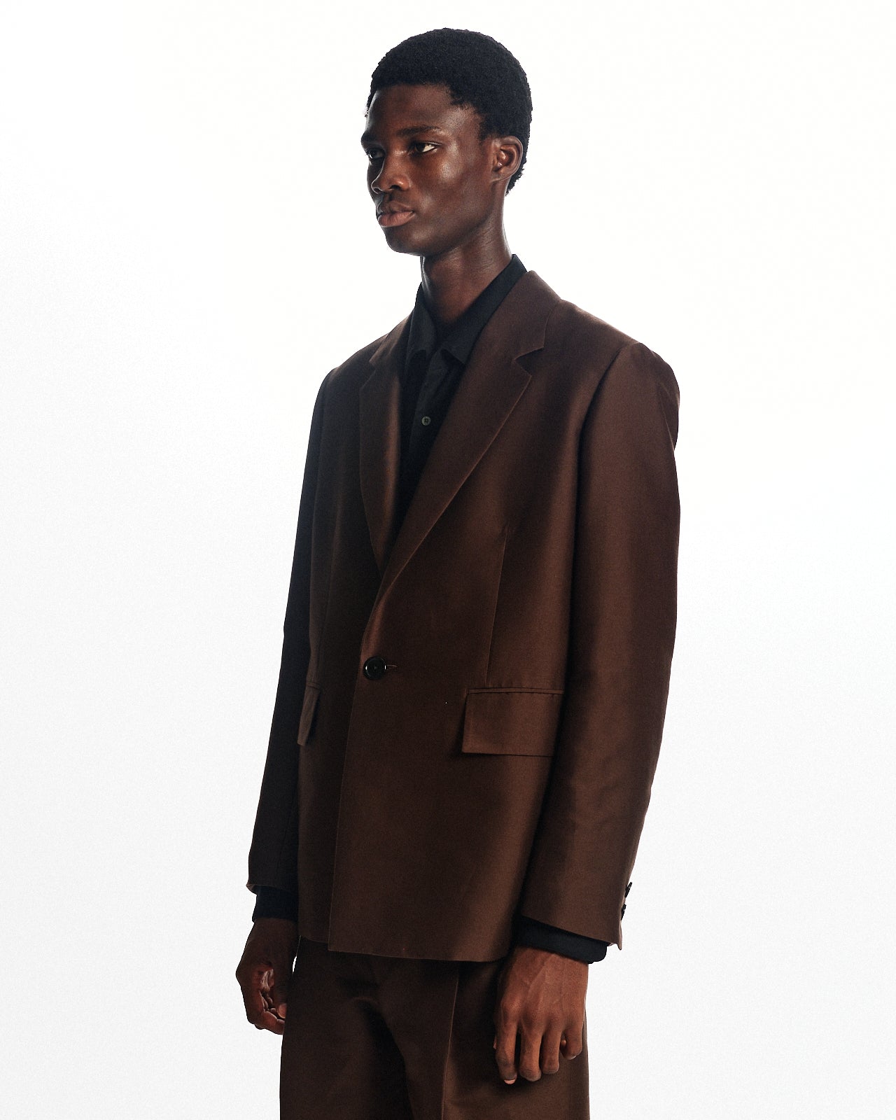 ブラタクシルクxコットンダブルクロス / スクエアジャケット, Olive Drab