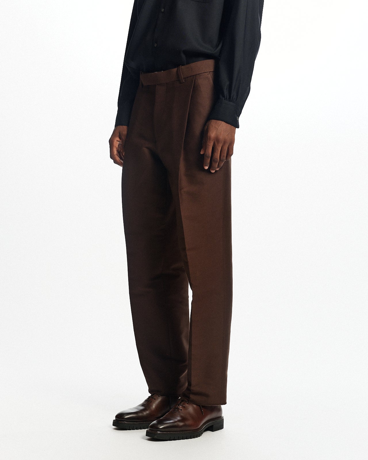 ブラタクシルクxコットンダブルクロス / アントントラウザーズ, Olive Drab