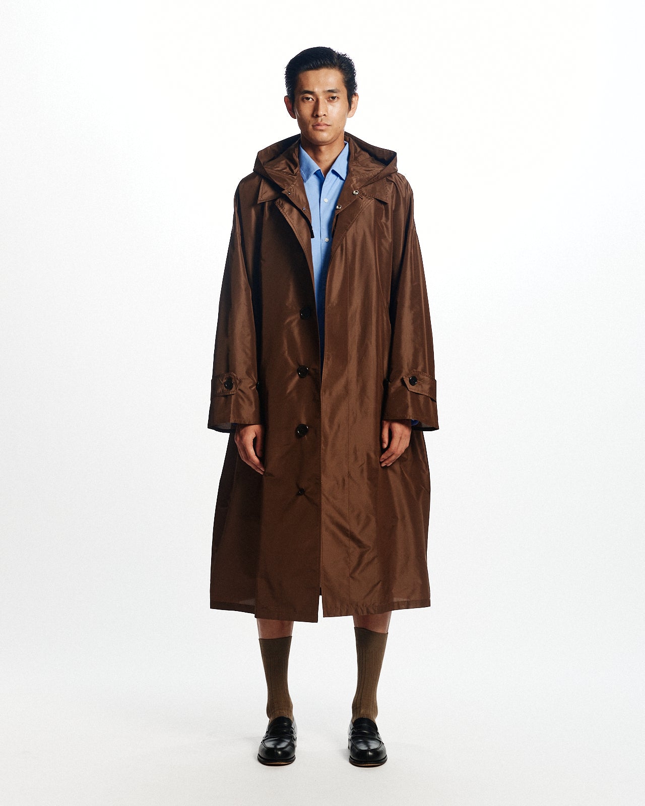 シルクタフタ / フーデットヒュージコート, Burnt Umber