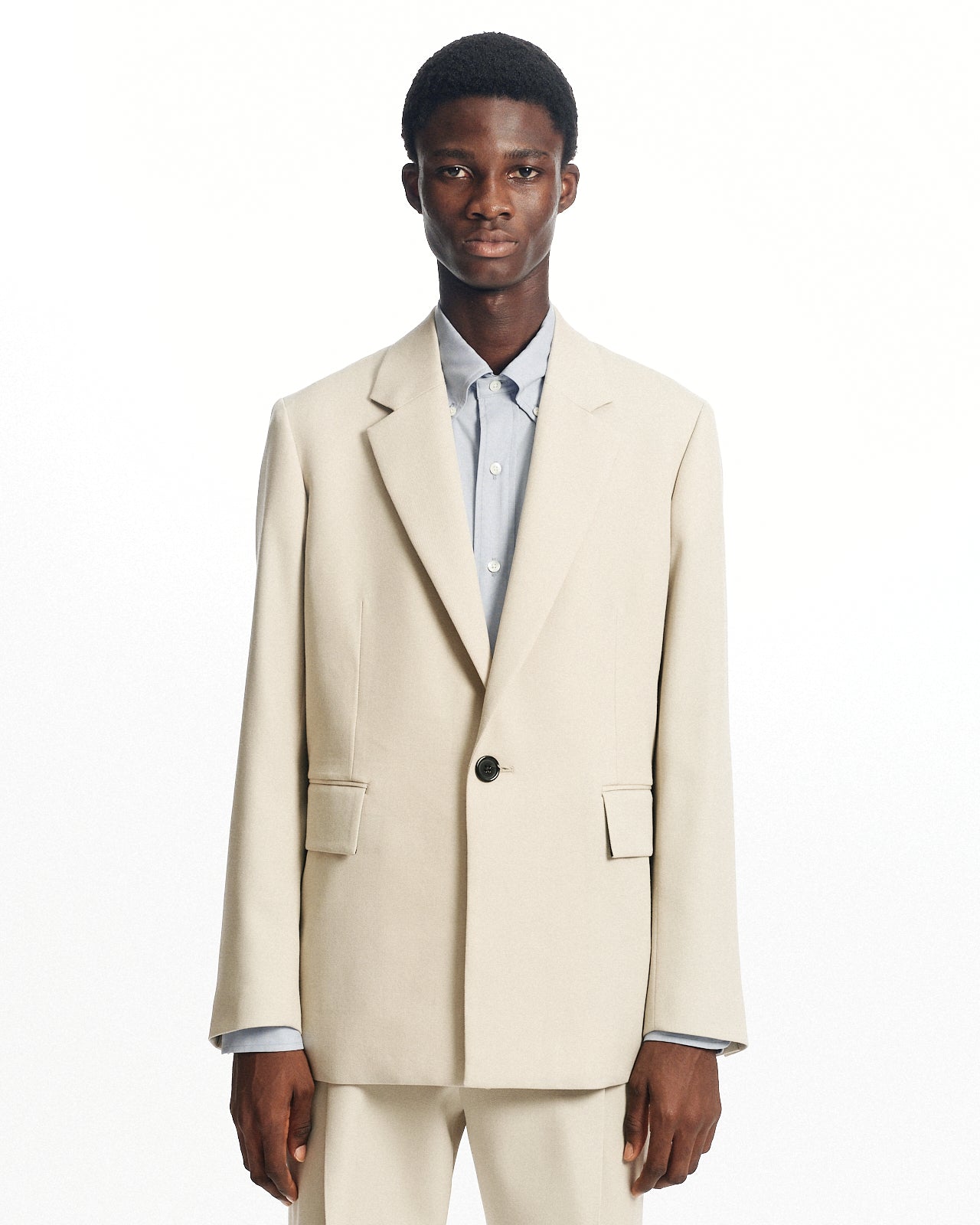 ポルワース3/2ハードツイル / スクエアジャケット, Greige