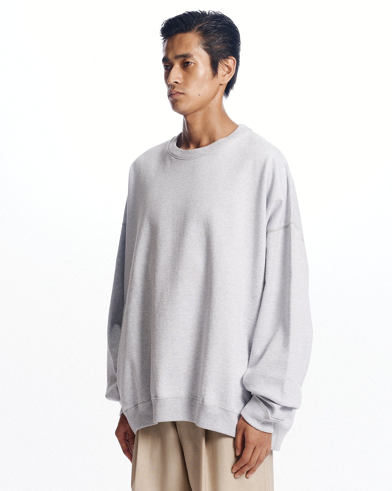 オーガニックコットンヘビー吊裏毛 / ヒュージスウェット, Ash Gray