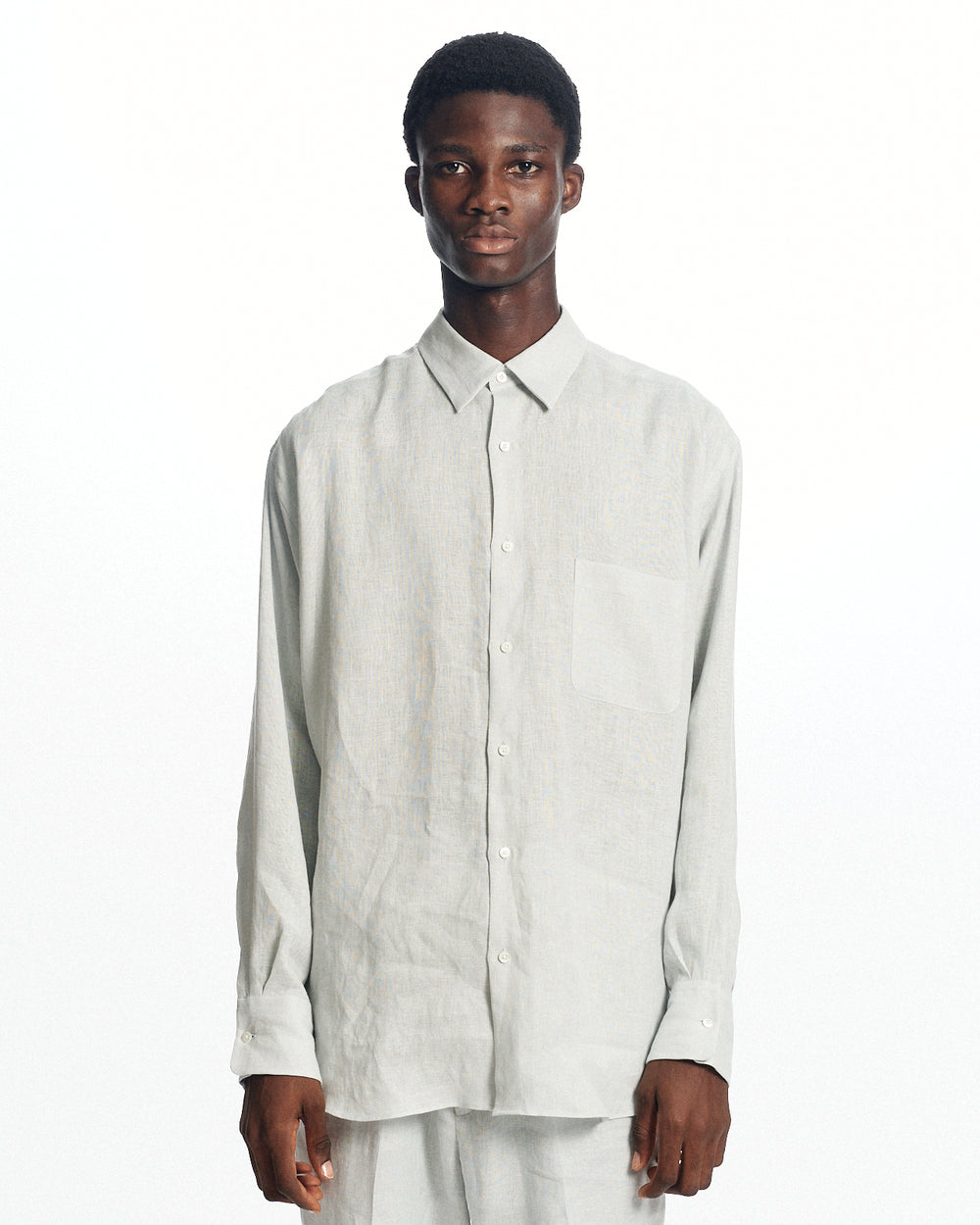 ヘンプ細布 / コンフォートフィットシャツ, Ice