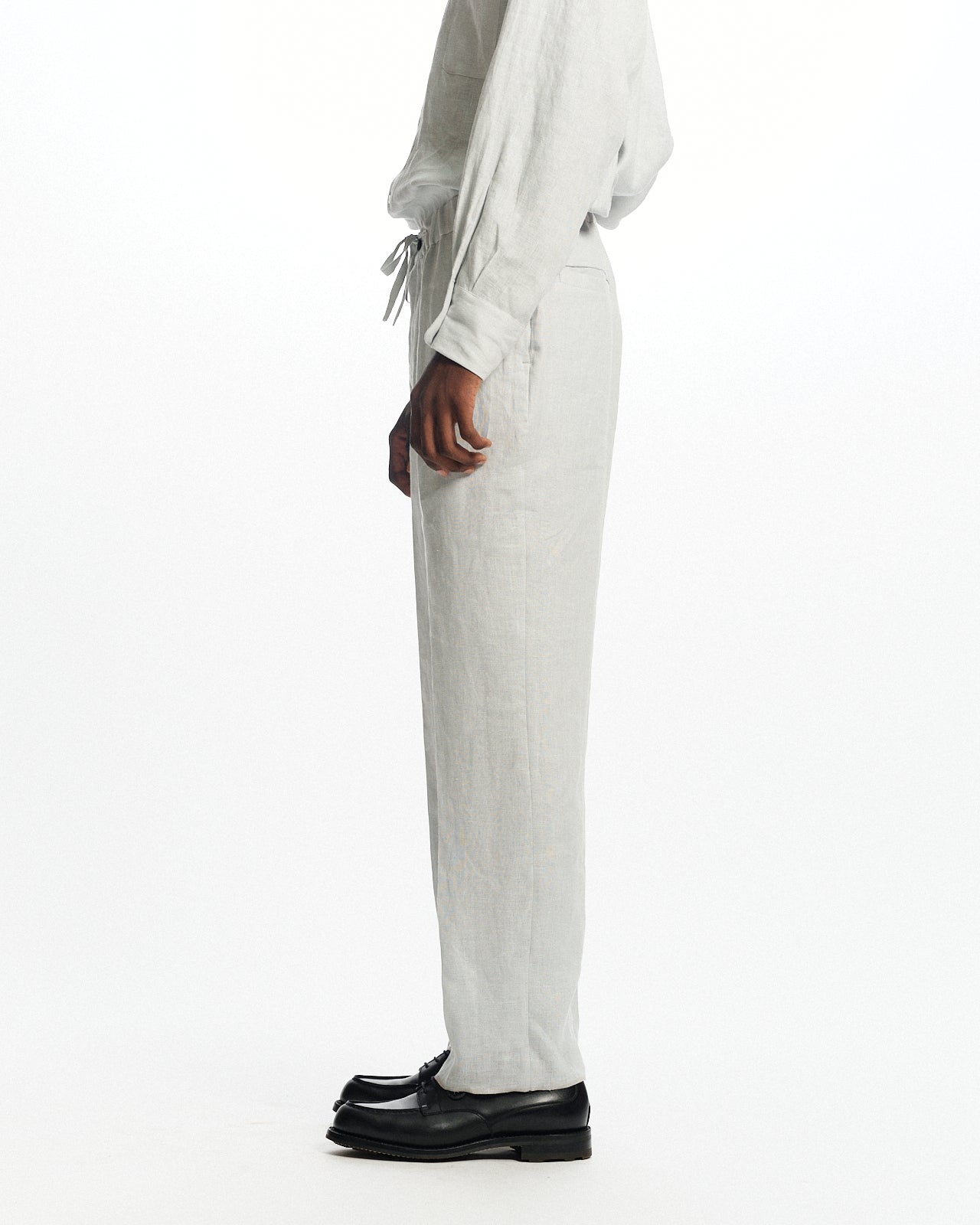 ヘンプ細布 / フラットテーパードイージートラウザーズ, Ice