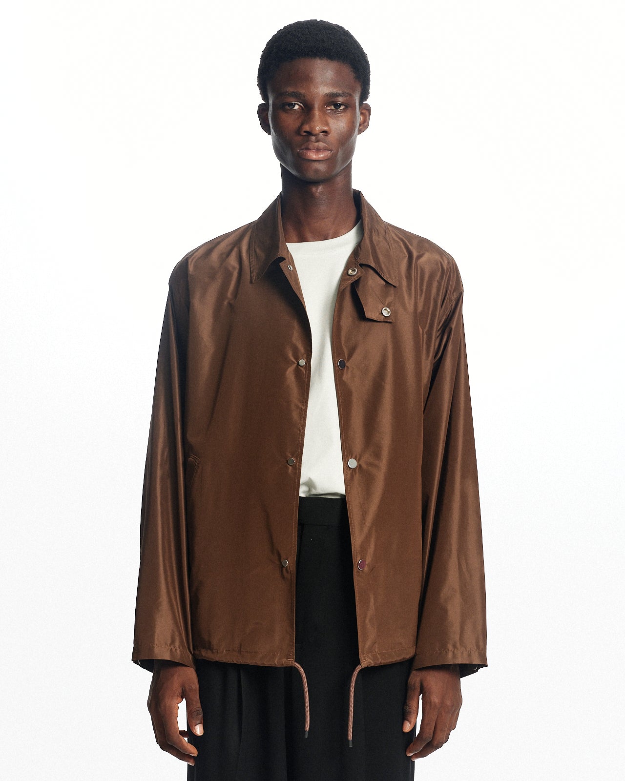 シルクタフタ / コーチジャケット, Burnt Umber