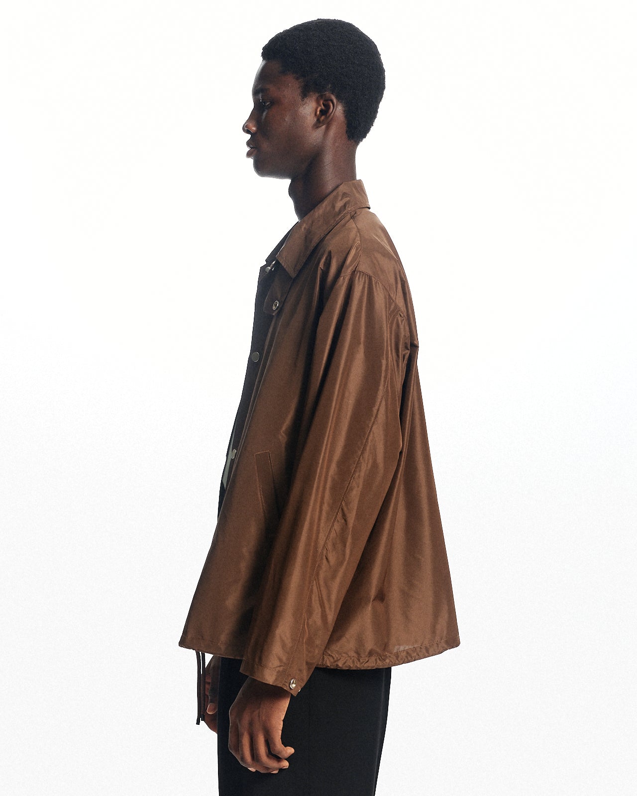 シルクタフタ / コーチジャケット, Burnt Umber