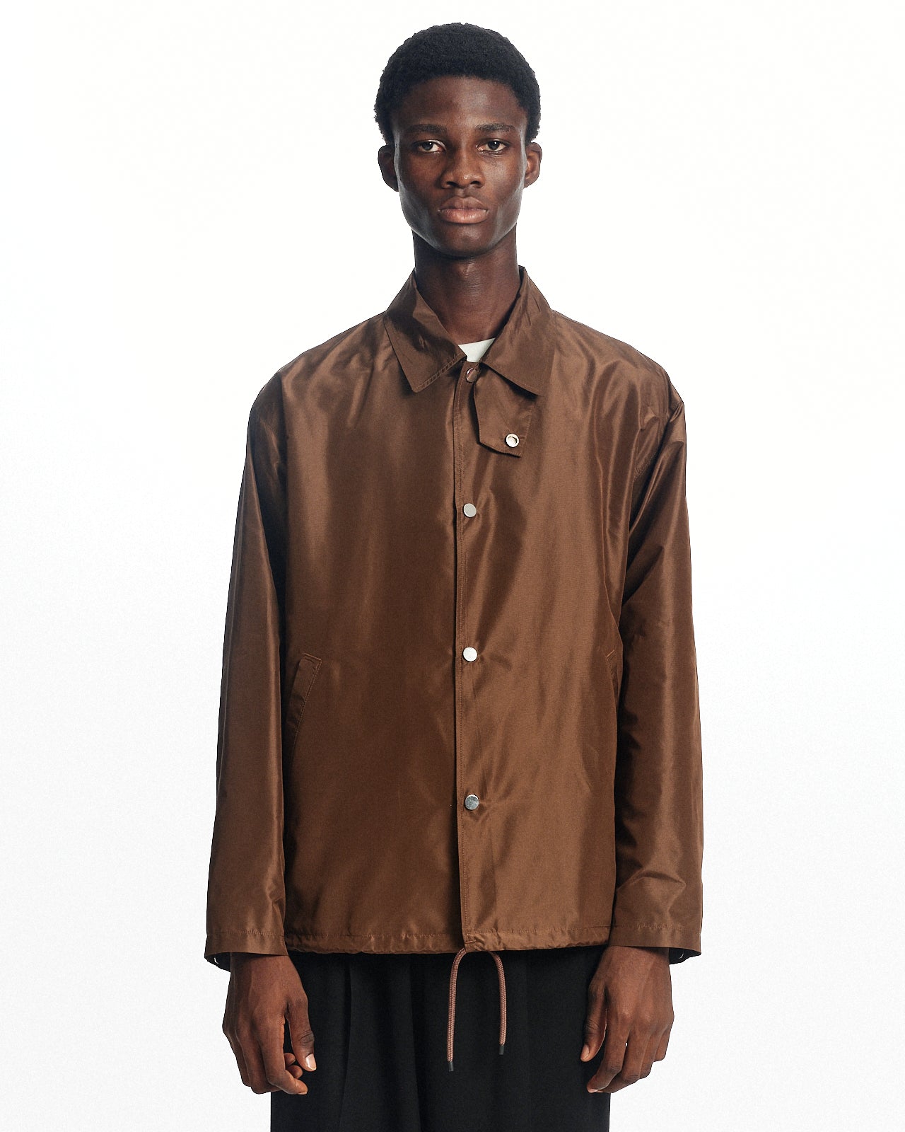 シルクタフタ / コーチジャケット, Burnt Umber