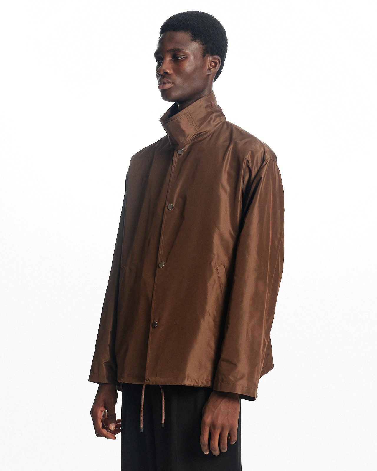 シルクタフタ / コーチジャケット, Burnt Umber