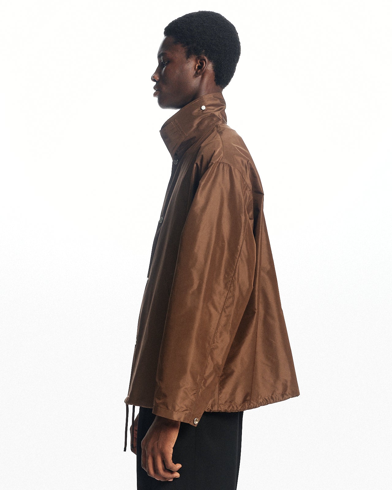 シルクタフタ / コーチジャケット, Burnt Umber