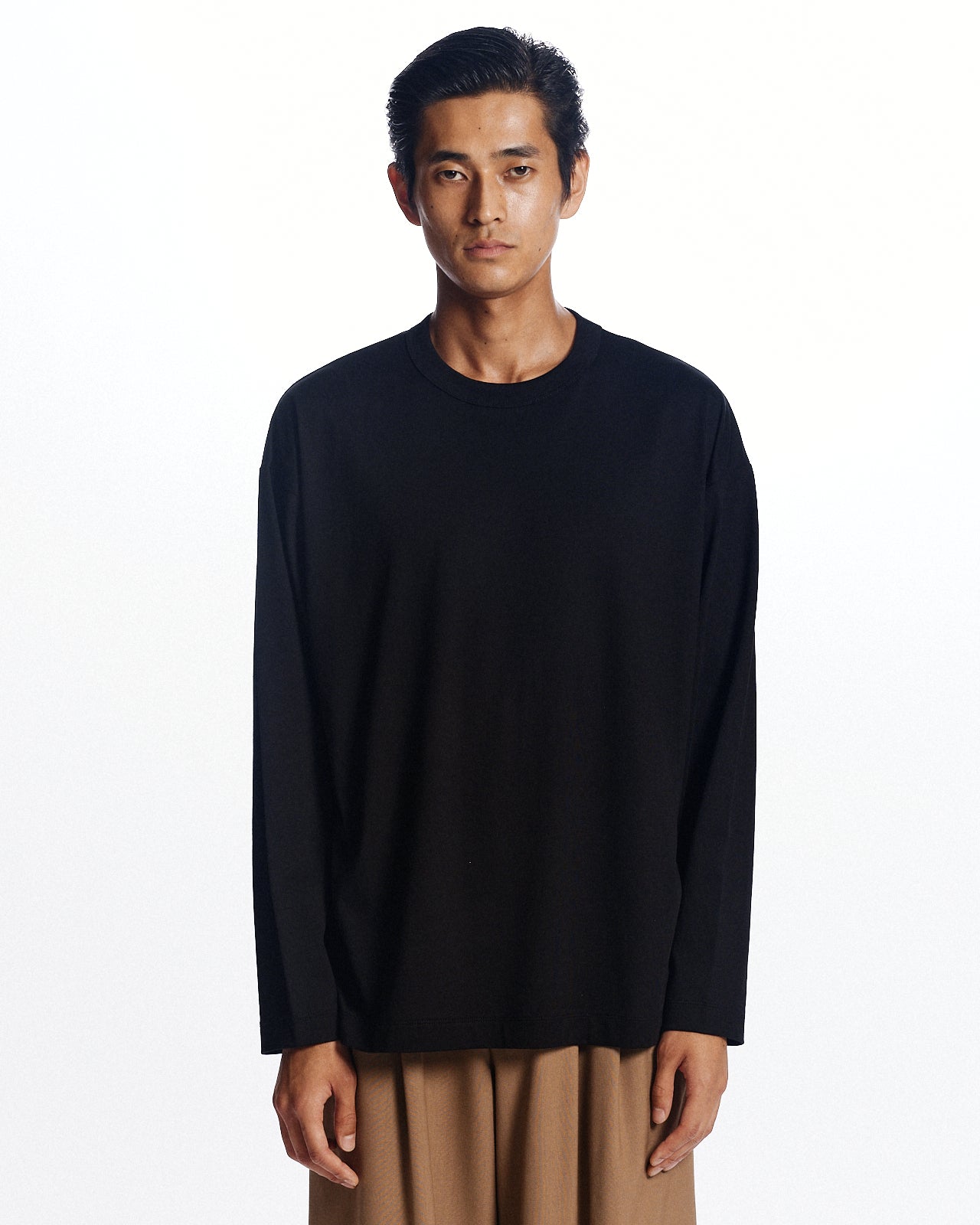 オーガニックGIZA 80/3 天竺 サバイバルクロス® / コンフォートフィットTee L/S, Black