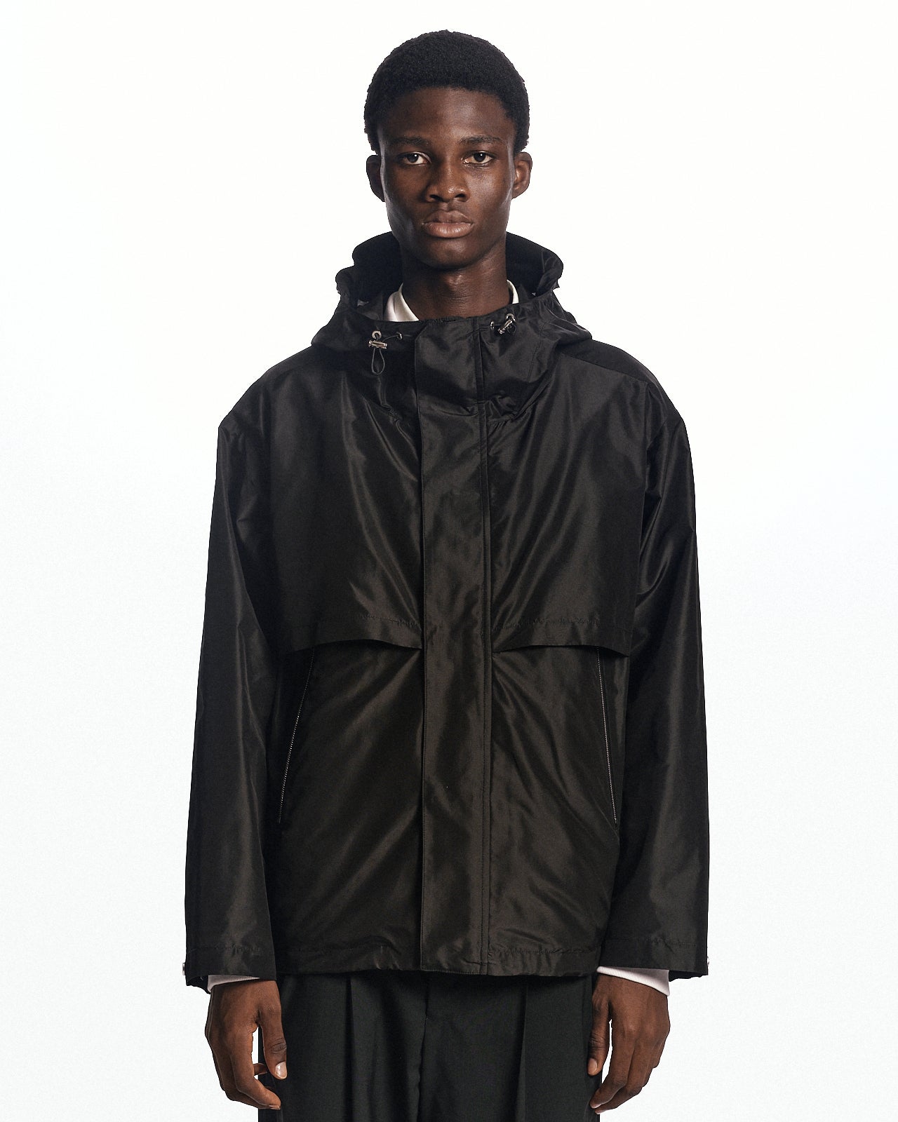 シルクタフタ / トレッキングジャケット, Black