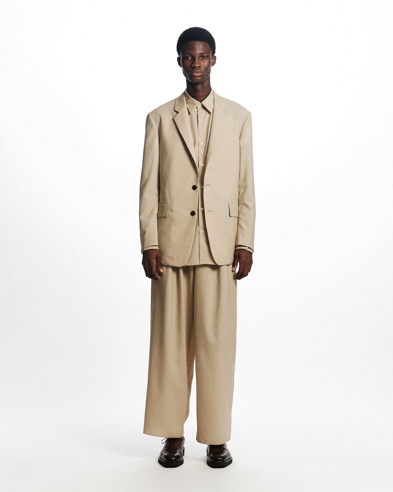 オーガニックウール2/80トロピカル / スポーツコート, Beige