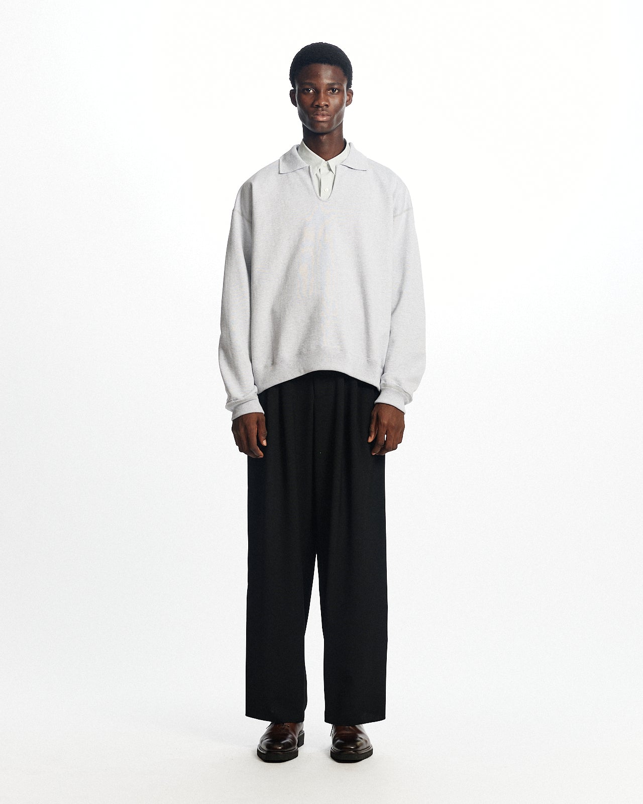 オーガニックコットンヘビー吊裏毛 / スキッパーコンフォートスウェット, Ash Gray