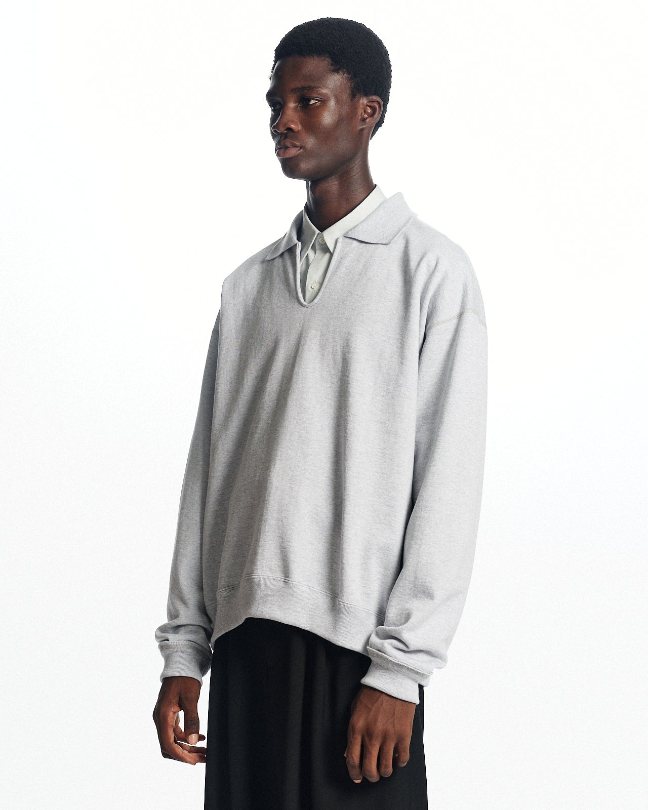 オーガニックコットンヘビー吊裏毛 / スキッパーコンフォートスウェット, Ash Gray