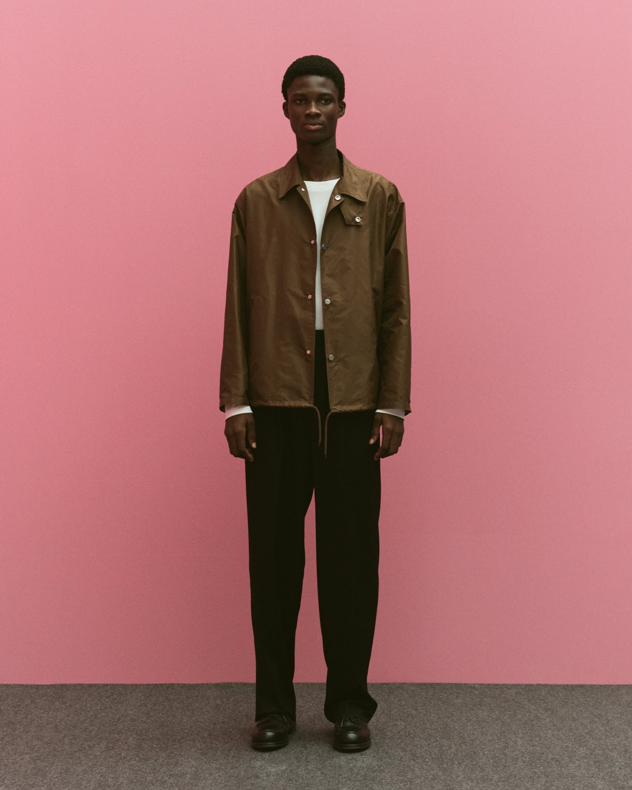 シルクタフタ / コーチジャケット, Burnt Umber