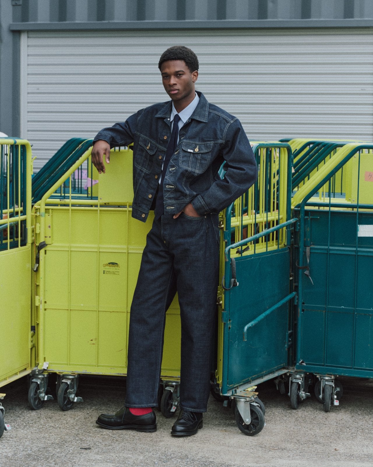 Lee × MARKAWARE for ADAM ET ROPÉ EX 101 SP Denim Pants, Indigo