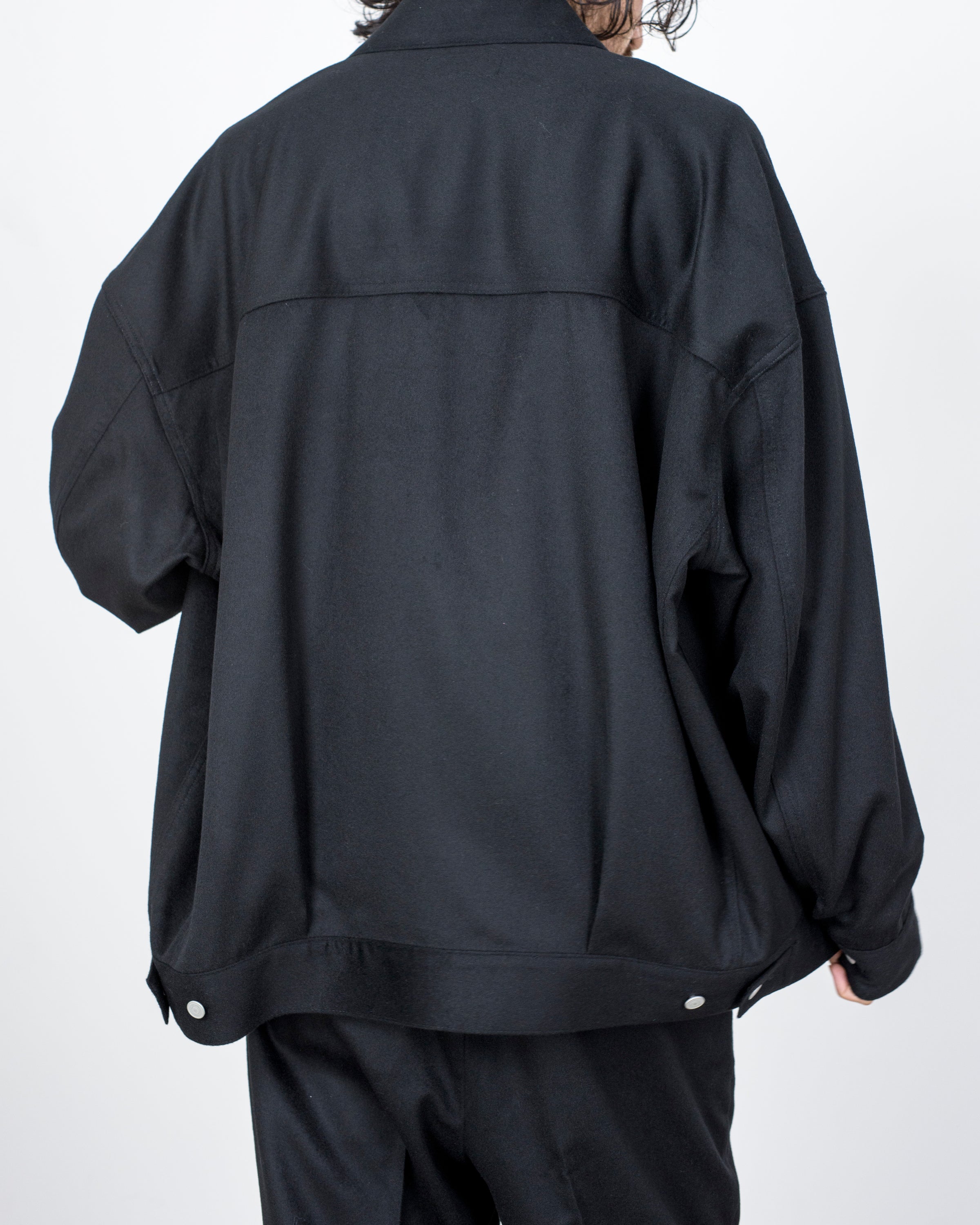 カシミヤフランネル / EDIFICE x MARKAWARE マイナージャケット ,Black