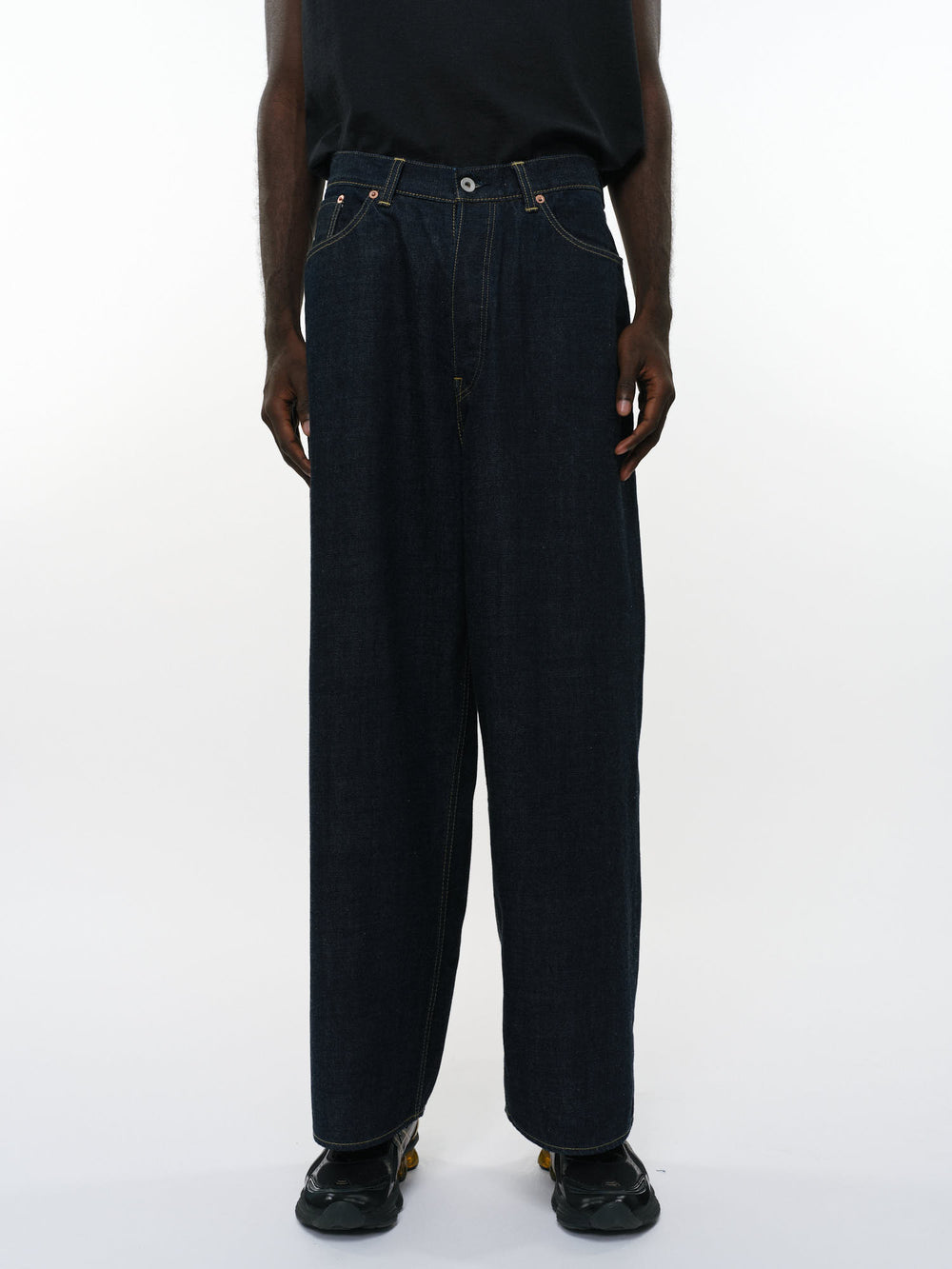 オーガニックコットン13.5ozセルビッチデニム / バギージーンズ, Indigo O.W