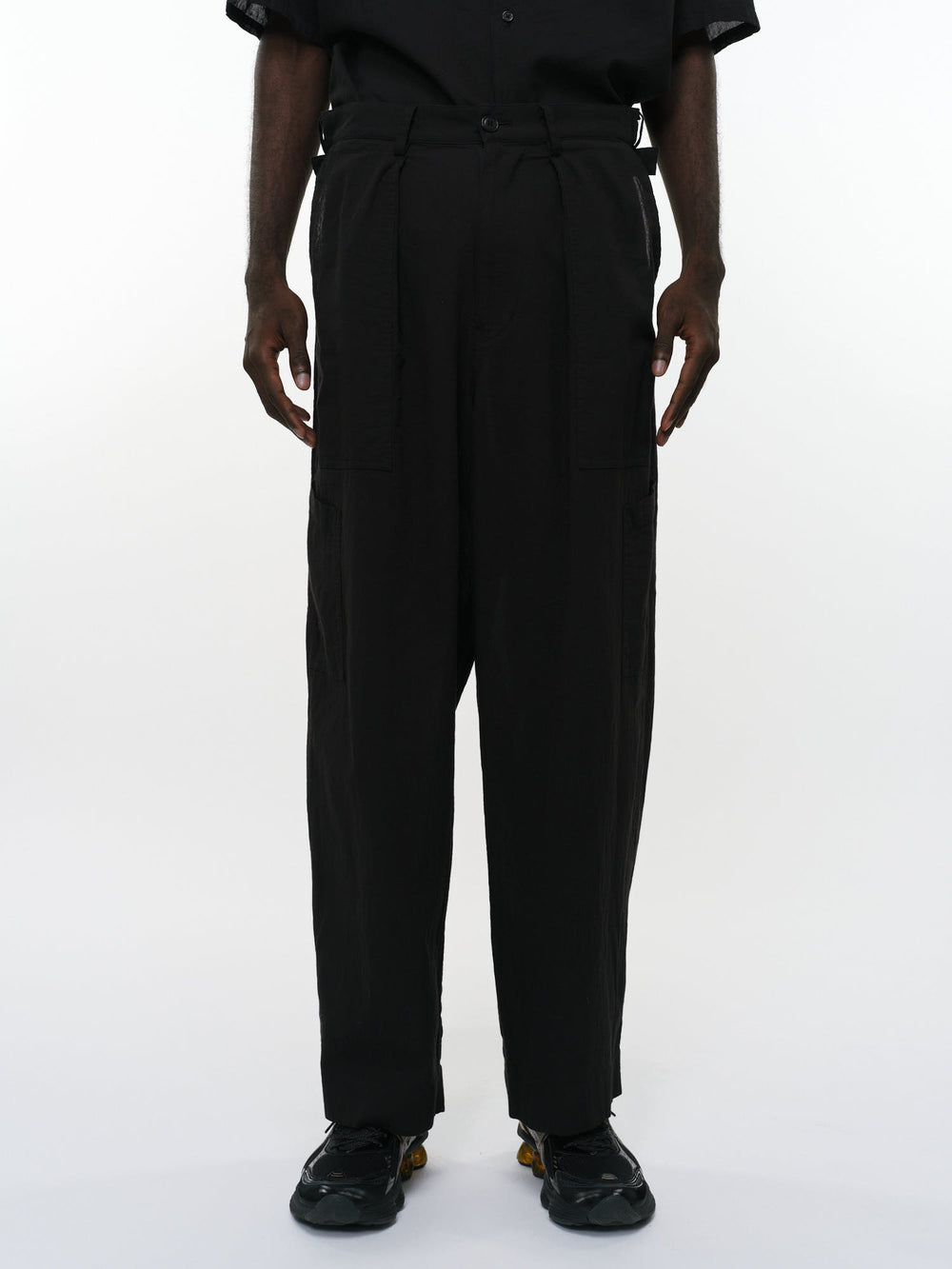 オーガニックコットン強撚ドビークロス / U.S.エアフォースベイカーパンツ, Black