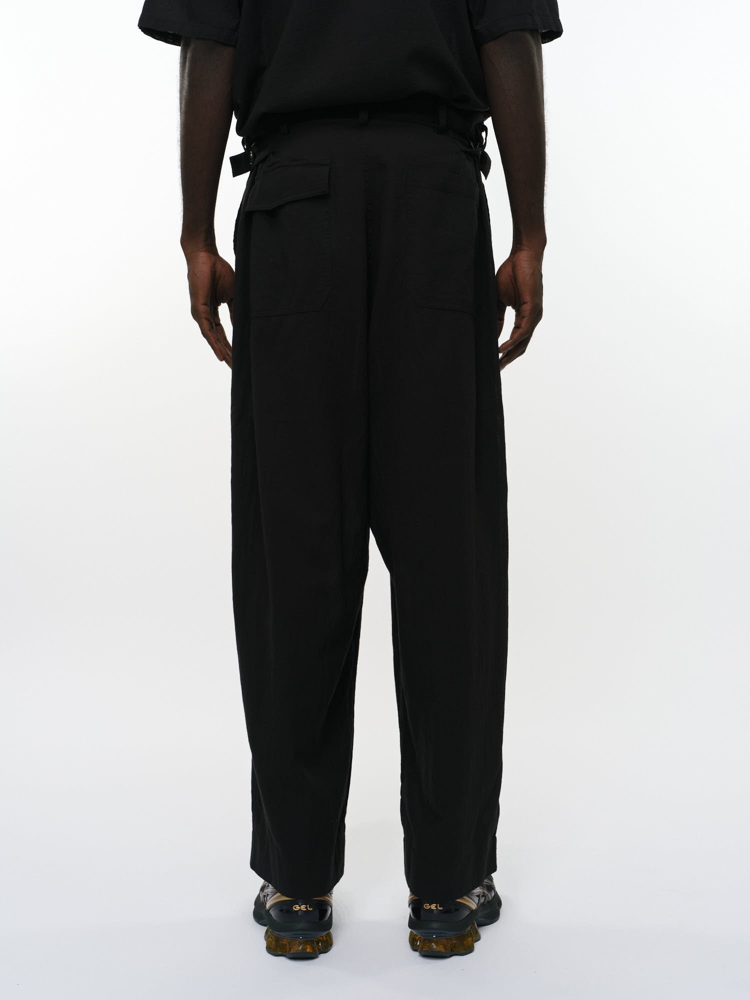 オーガニックコットン強撚ドビークロス / U.S.エアフォースベイカーパンツ, Black