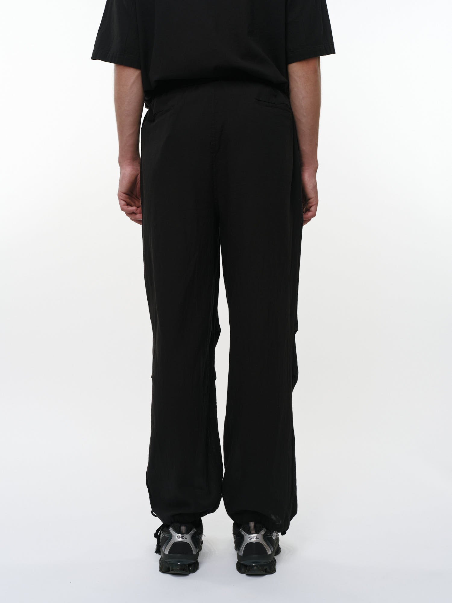 オーガニックコットン強撚ドビークロス / ニータックパンツ, Black