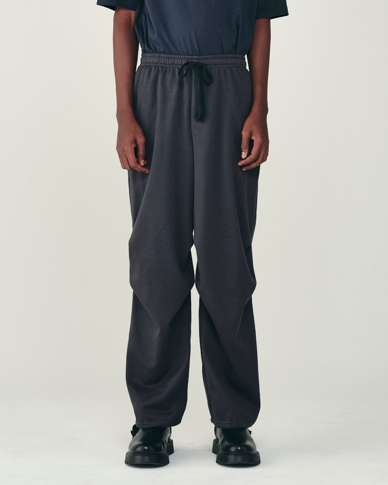 40/2 オーガニックコットンメッシュ ニータックパンツ, Silver Gray