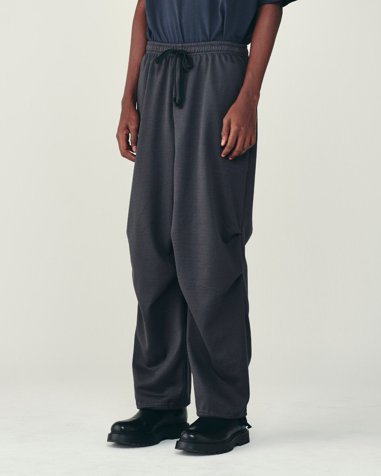 40/2 オーガニックコットンメッシュ ニータックパンツ, Silver Gray