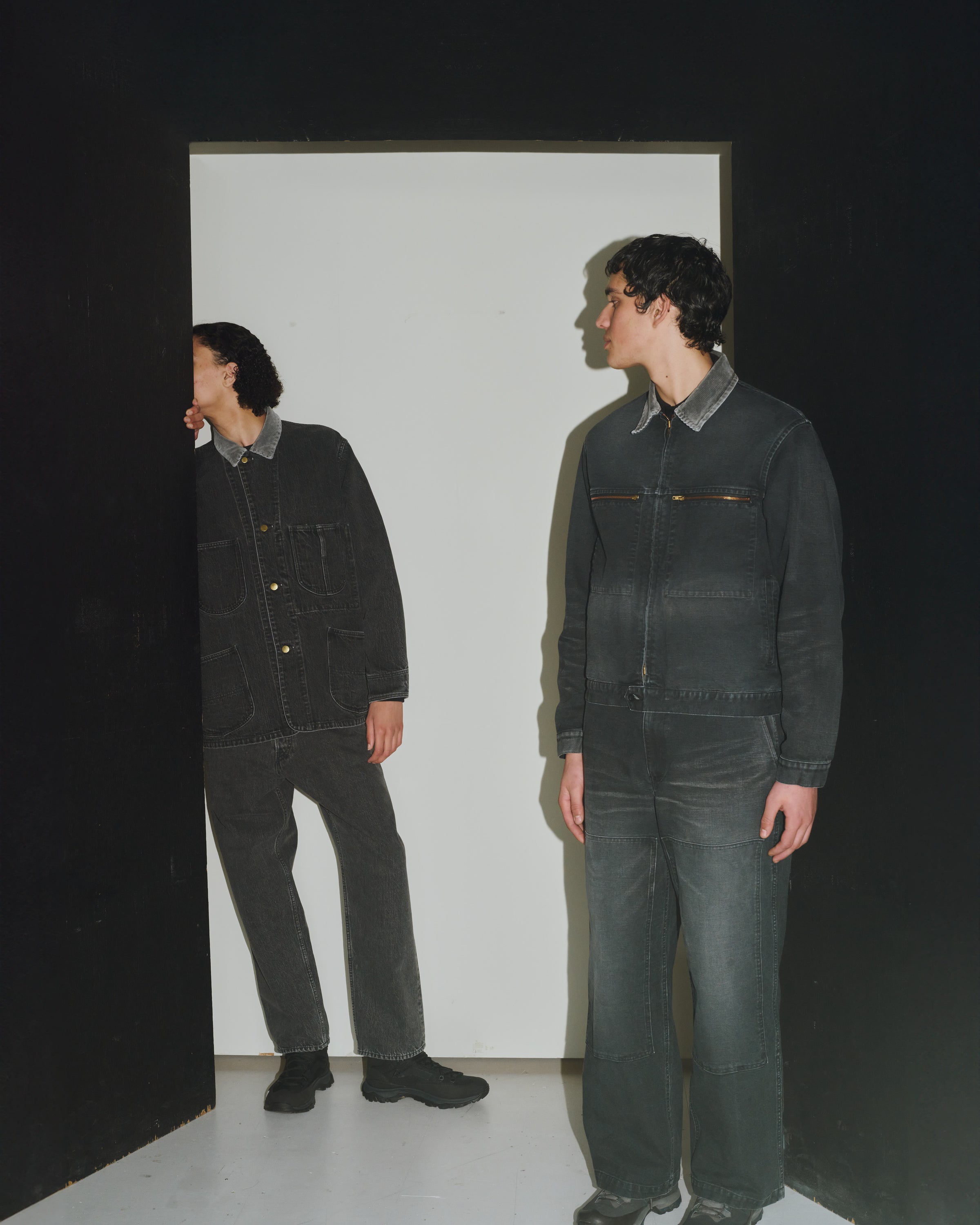 オーガニックコットンダック / メカニックジャケット, Black