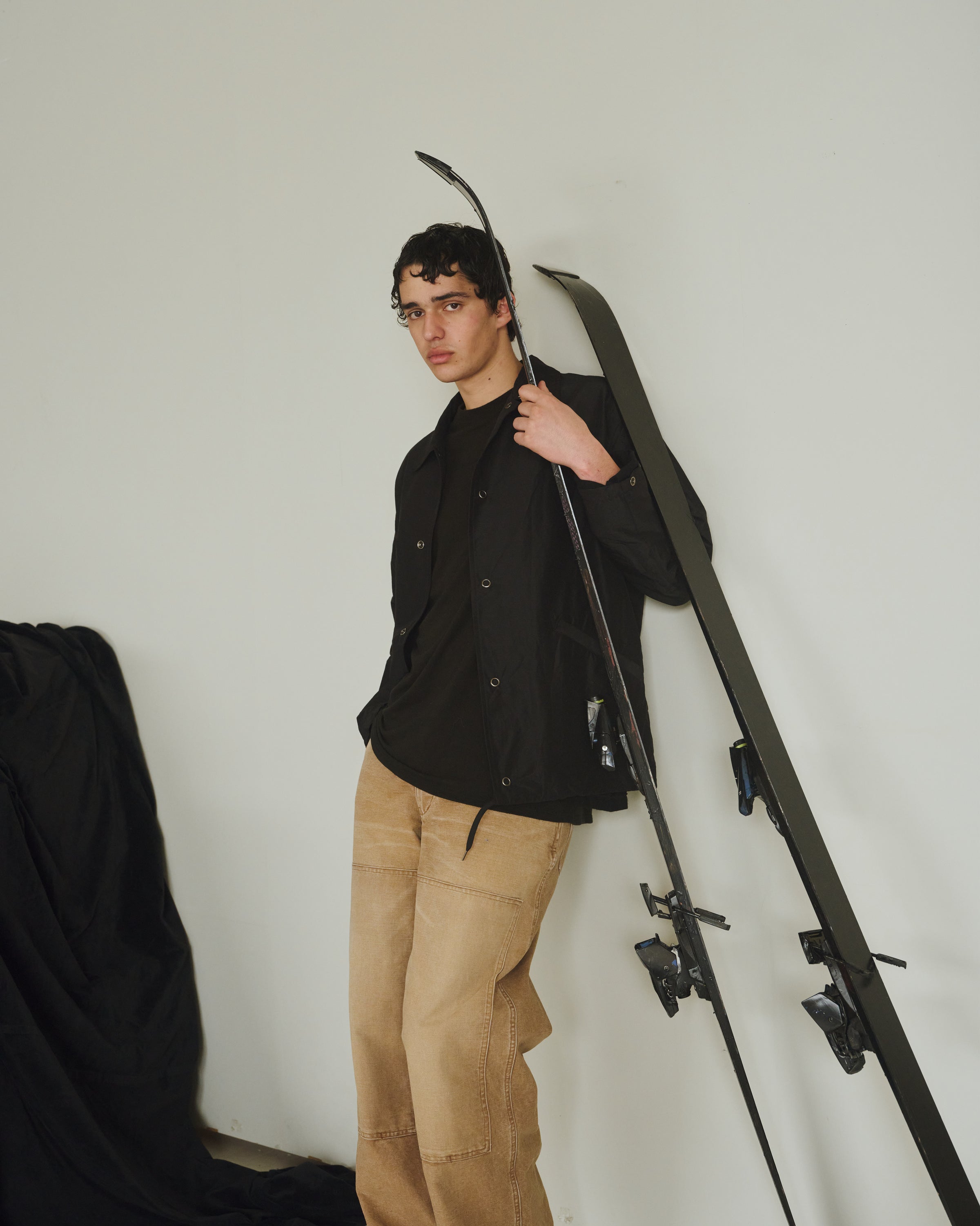 オーガニックコットンダック / ダブルニーパンツ, Brown