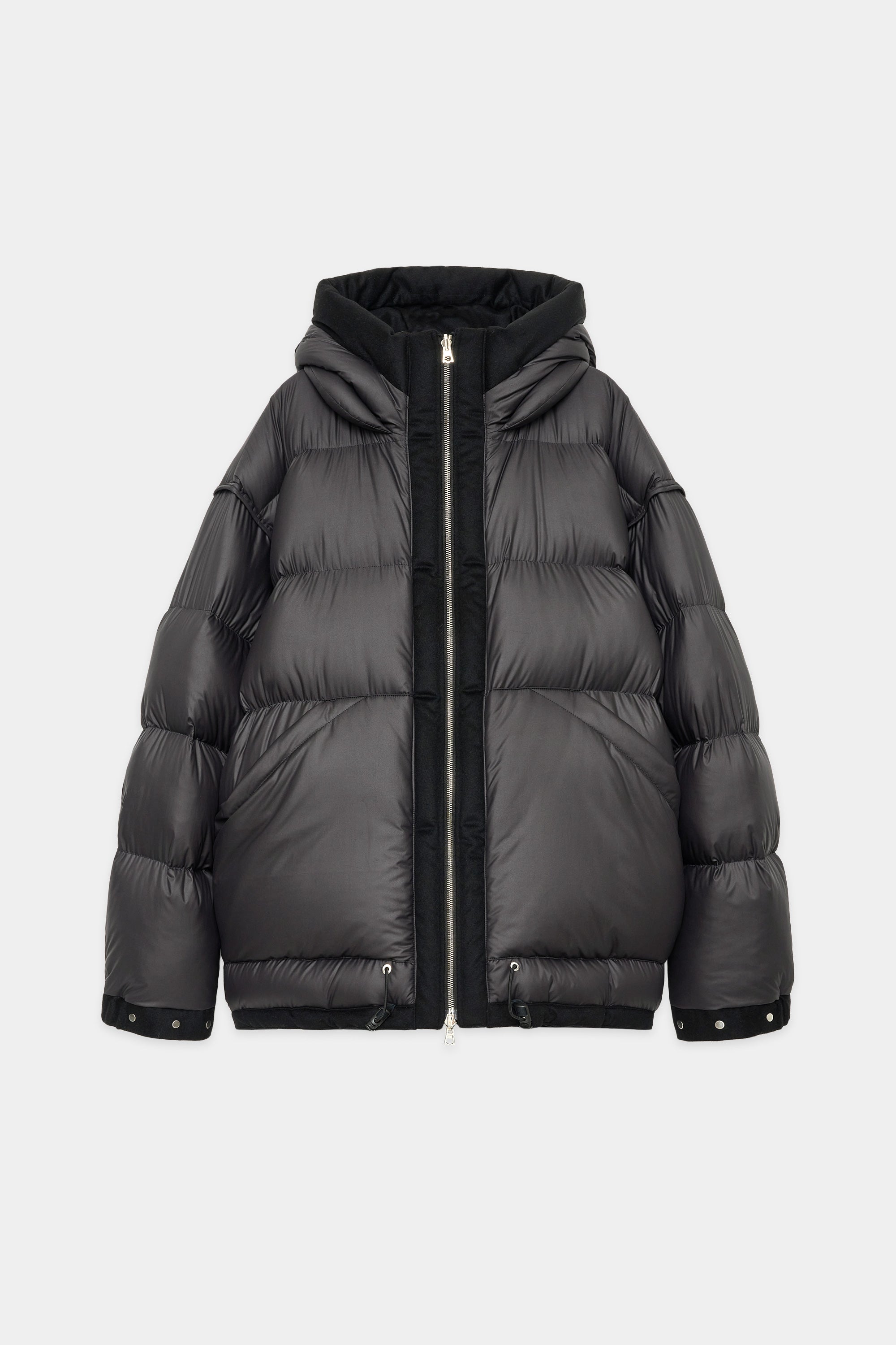 カシミヤフランネル / カシミヤダウンジャケット, Black