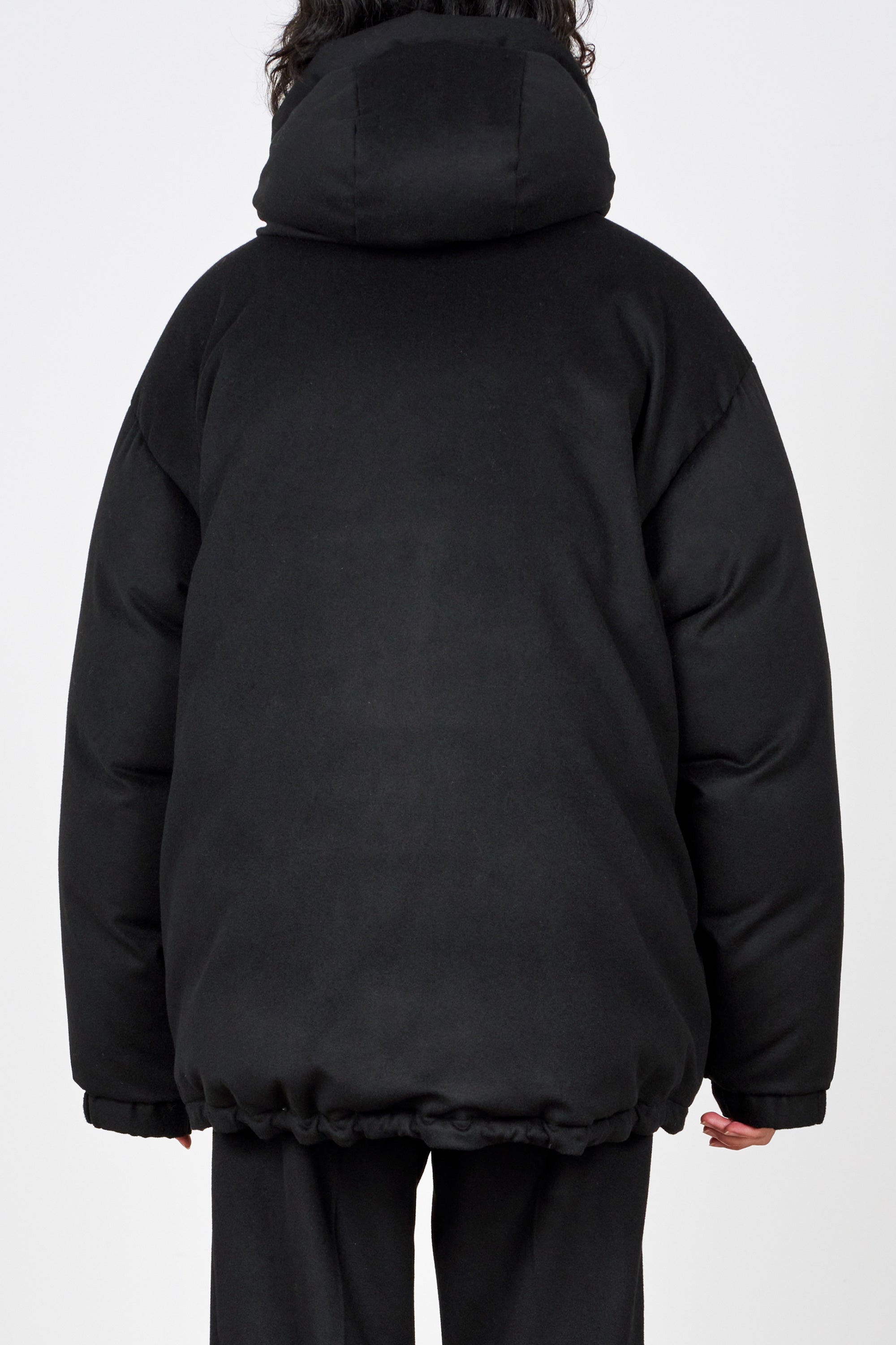 カシミヤフランネル / カシミヤダウンジャケット, Black