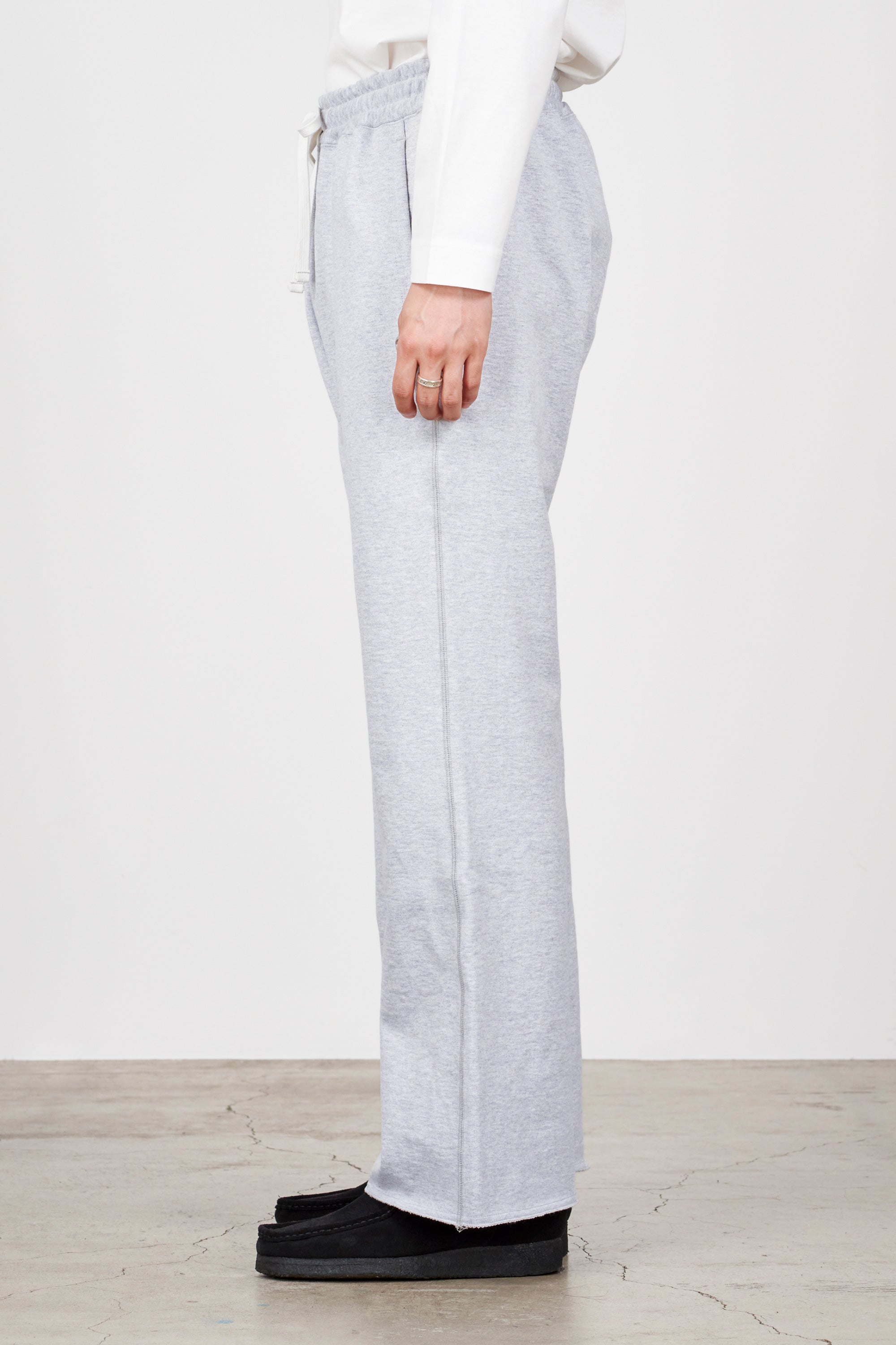 オーガニックコットンヘビー吊裏毛 / フレアド ジムパンツ, Ash Gray