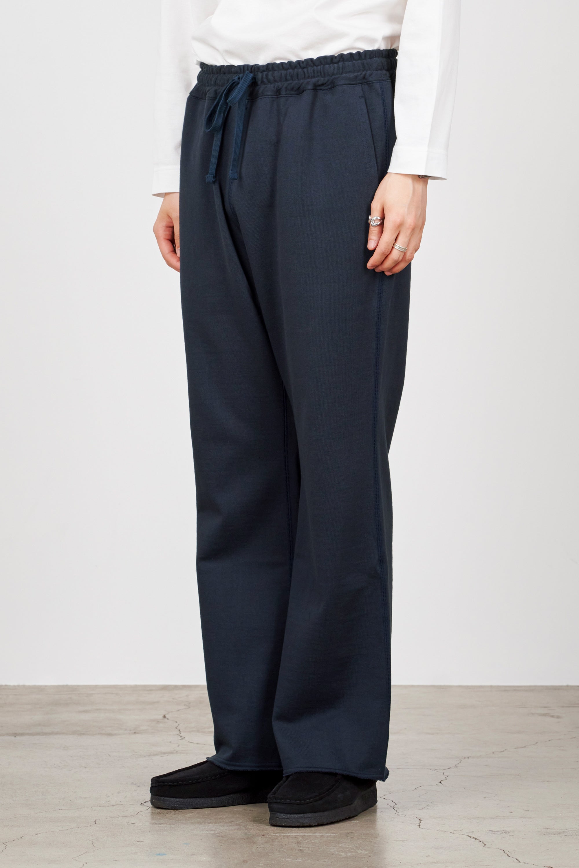 オーガニックコットンヘビー吊裏毛 / フレアド ジムパンツ, Navy