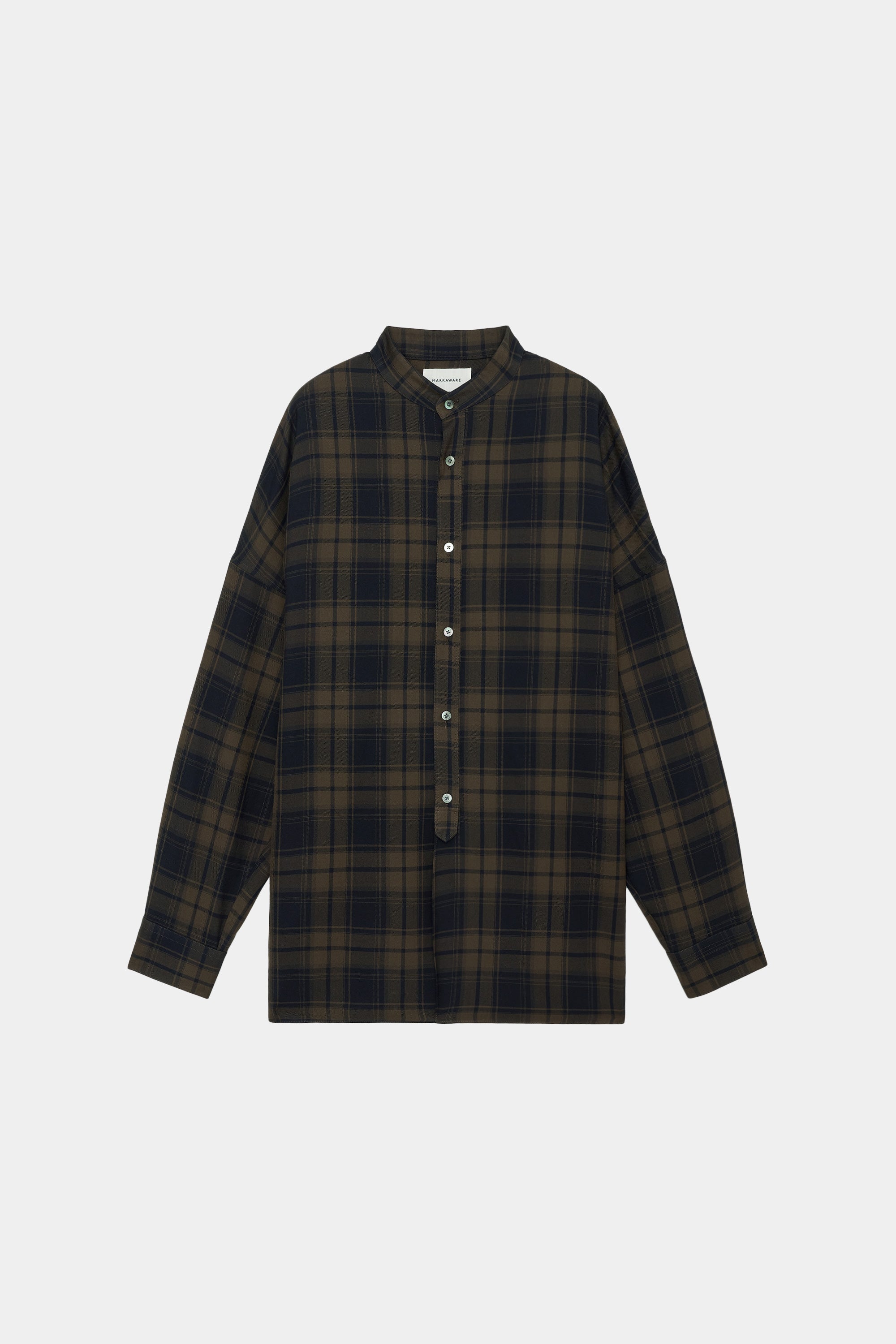  2/72オーガニックウールチェックヴィエラ / パジャマシャツ, Brown Check