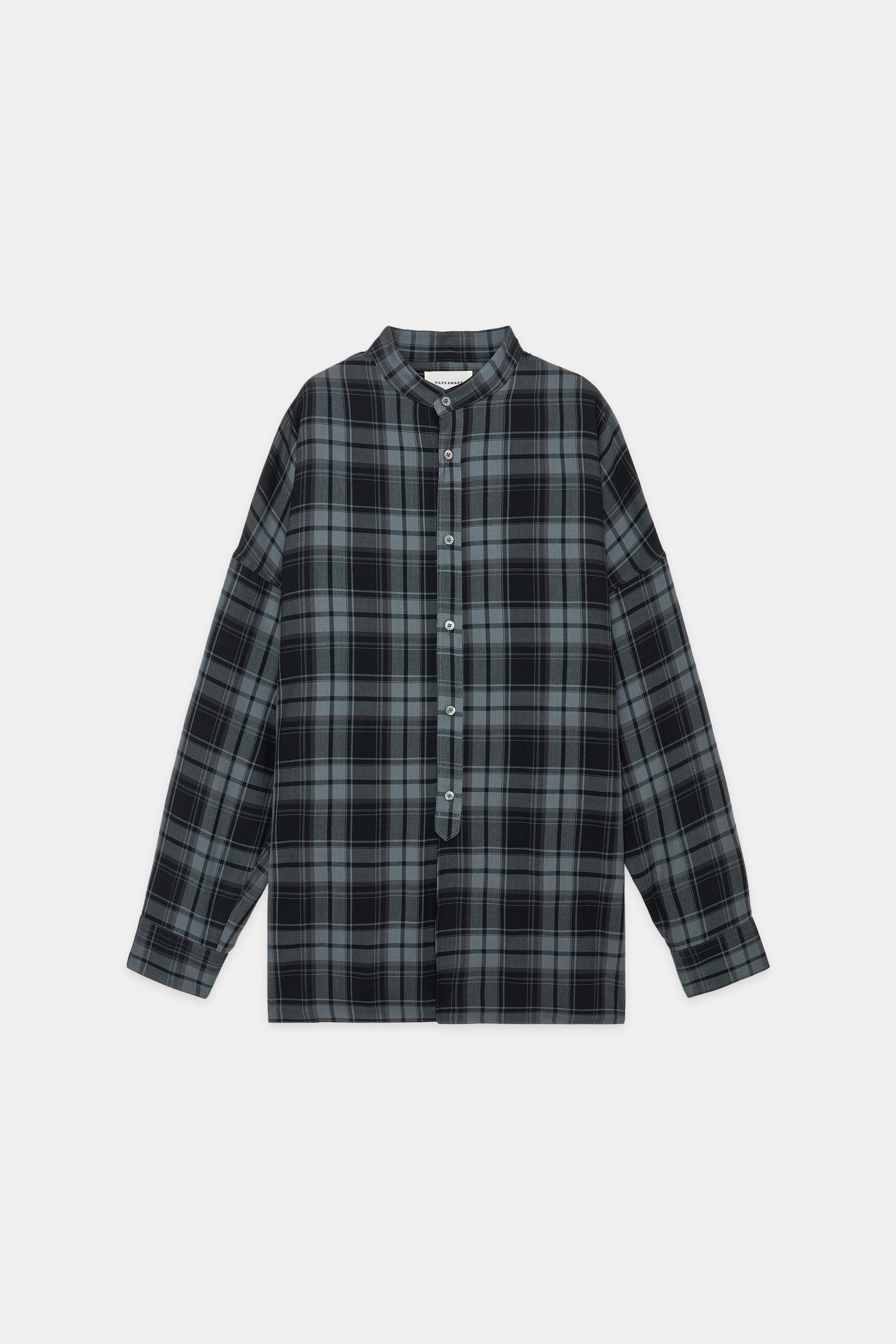  2/72オーガニックウールチェックヴィエラ / パジャマシャツ, Blue Check