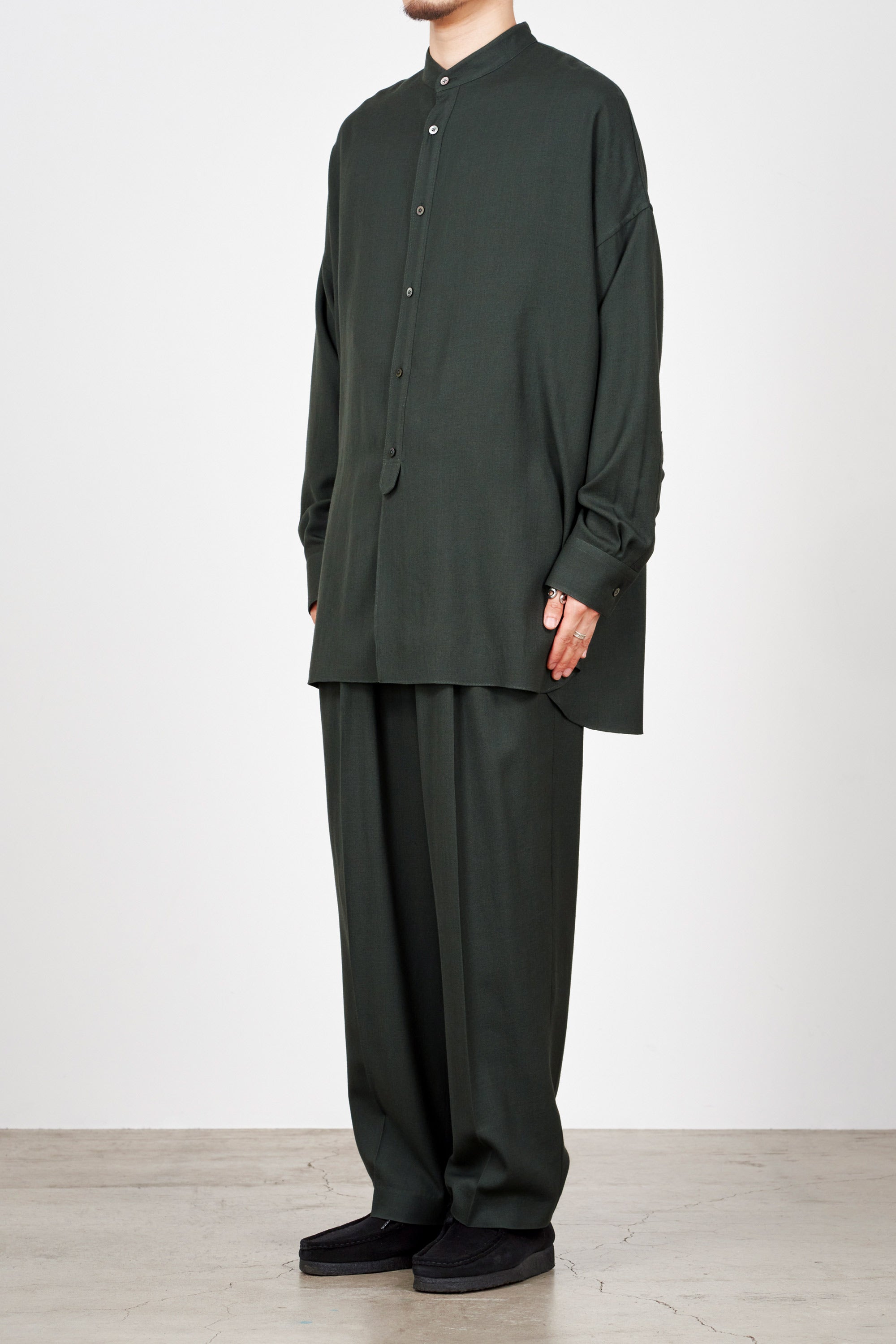 2/72オーガニックウールヴィエラ / パジャマシャツ, Blue Gray