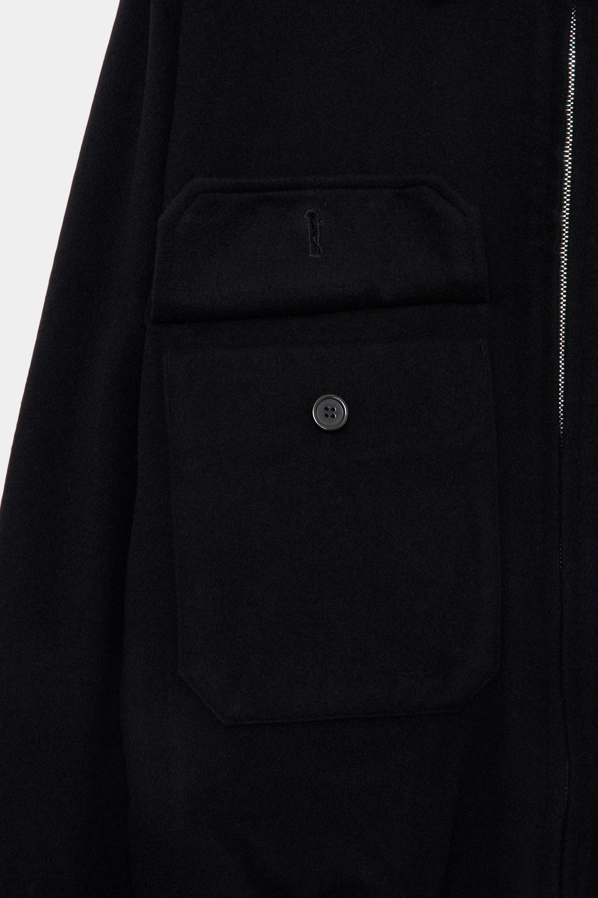 カシミヤフランネル / カシミヤワークジャケット, Black