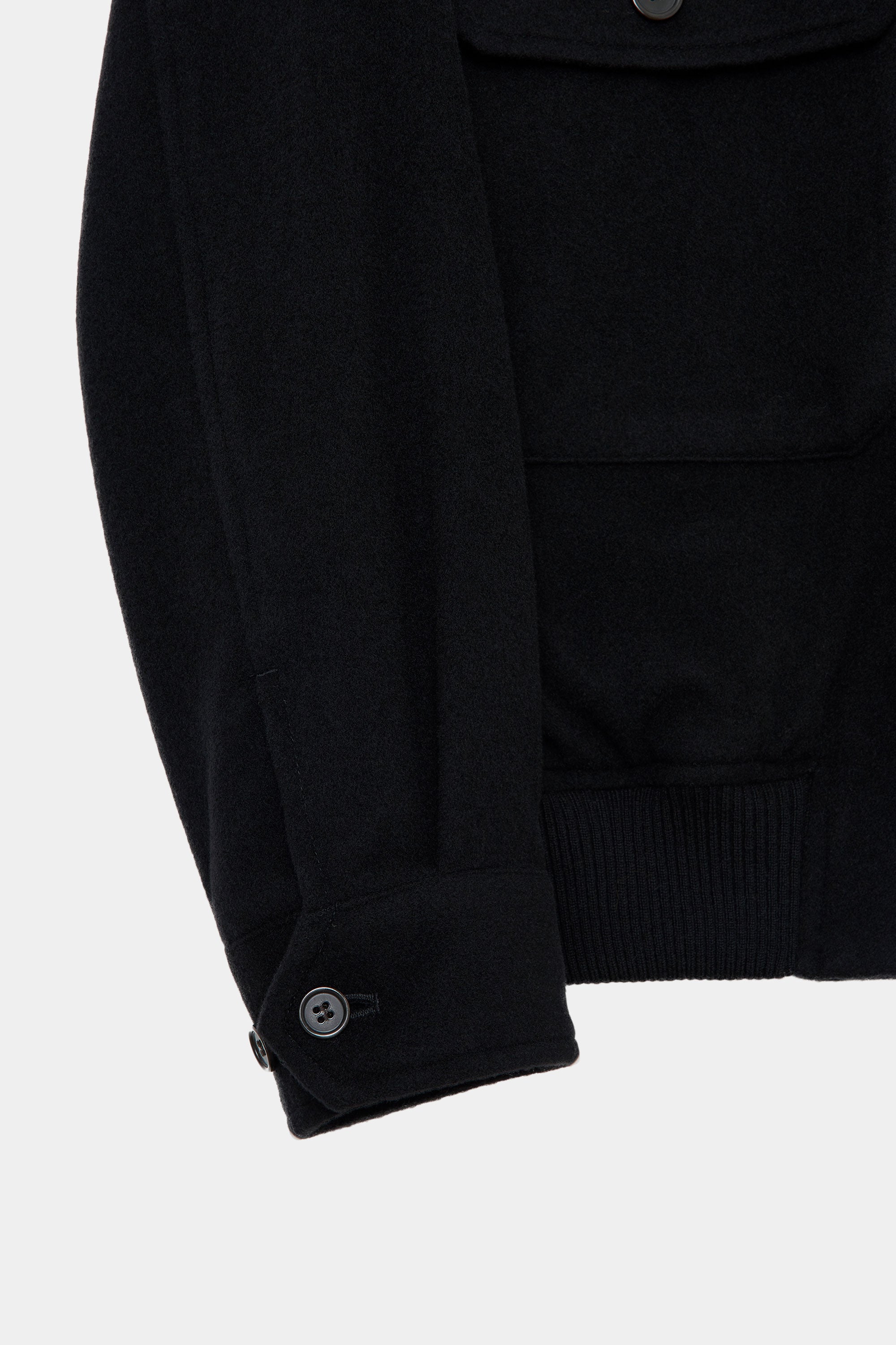 カシミヤフランネル / カシミヤワークジャケット, Black
