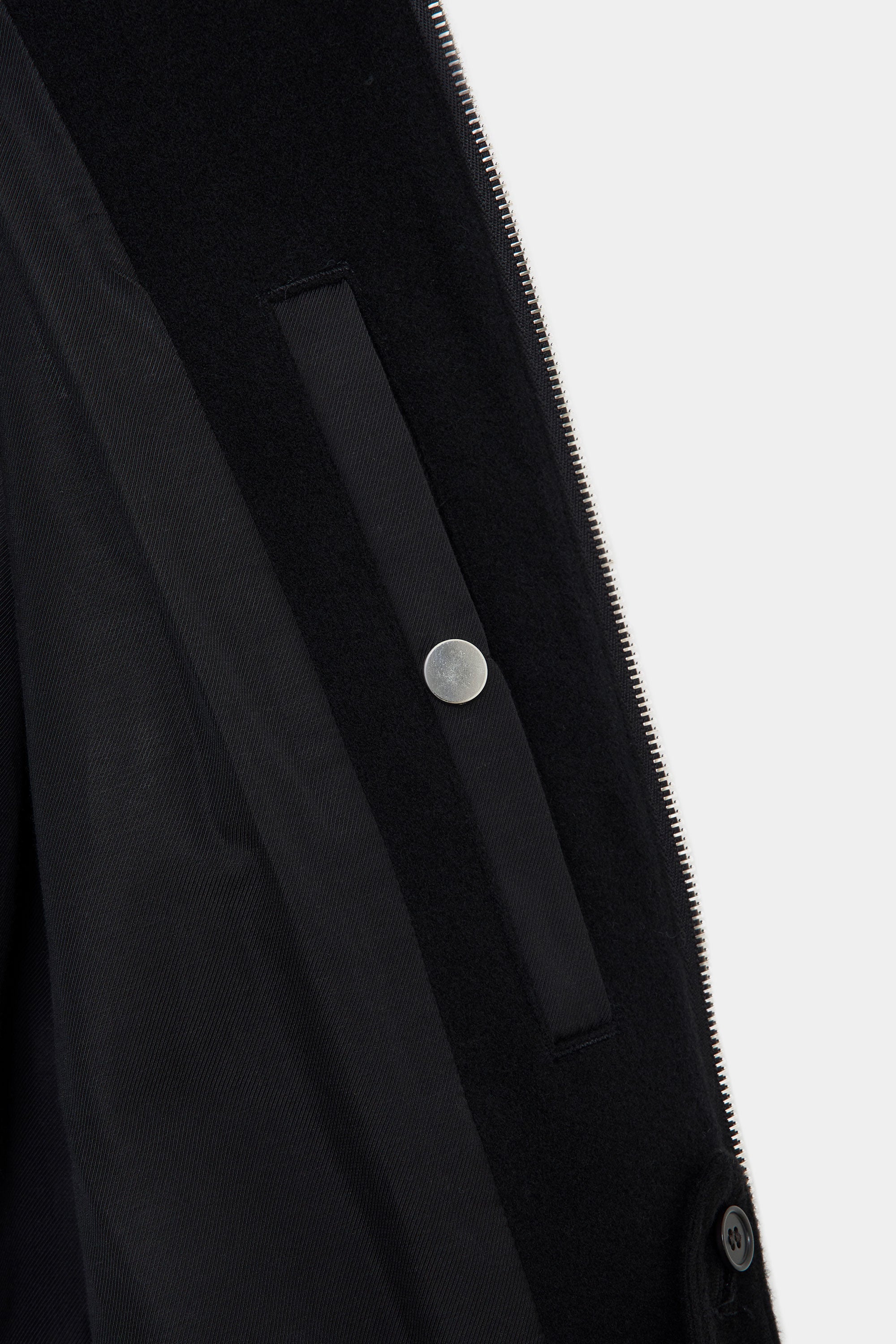 カシミヤフランネル / カシミヤワークジャケット, Black