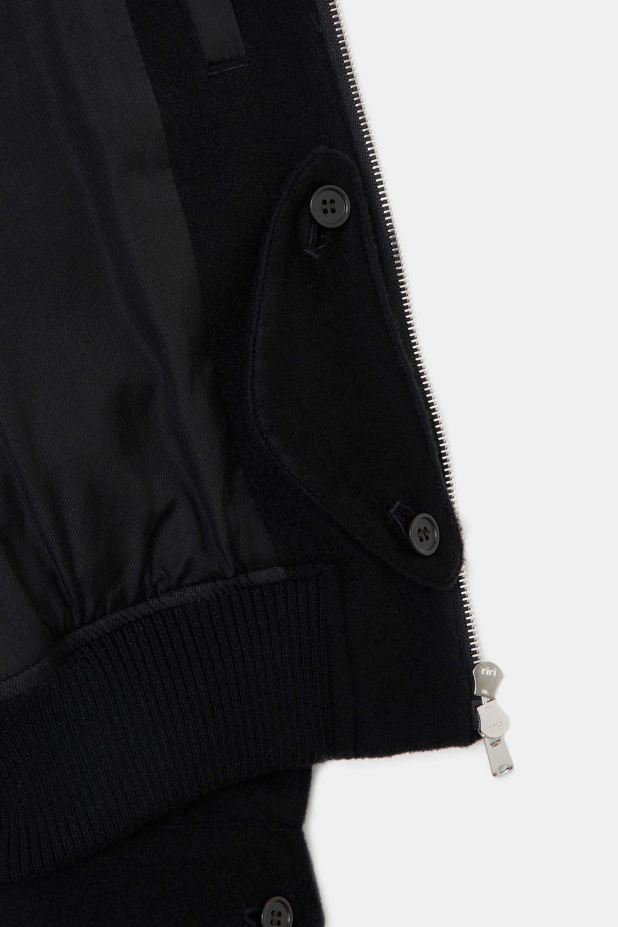 カシミヤフランネル / カシミヤワークジャケット, Black