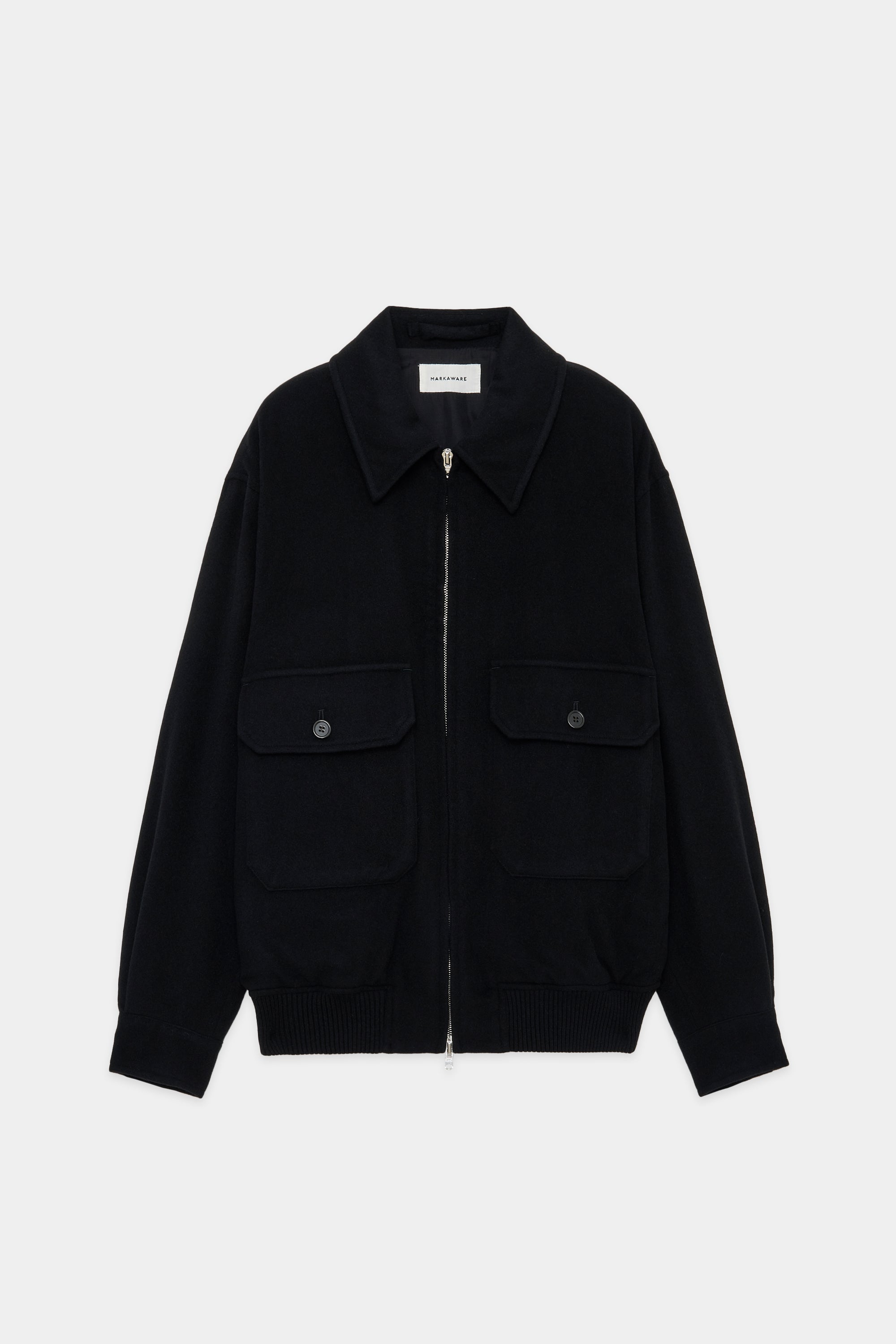 カシミヤフランネル / カシミヤワークジャケット, Black
