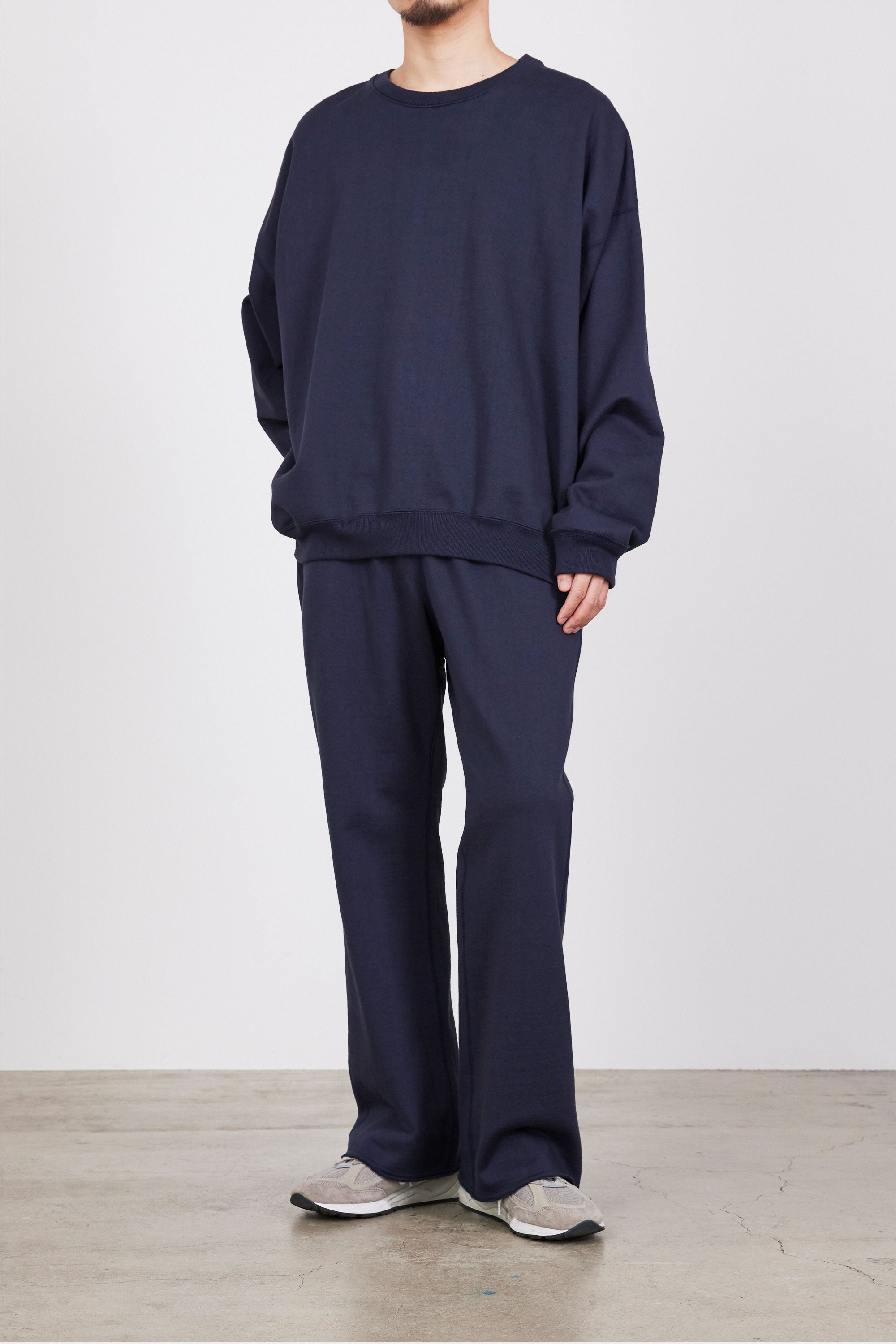 オーガニックコットンヘビー吊裏毛 / フレアジムパンツ, Navy