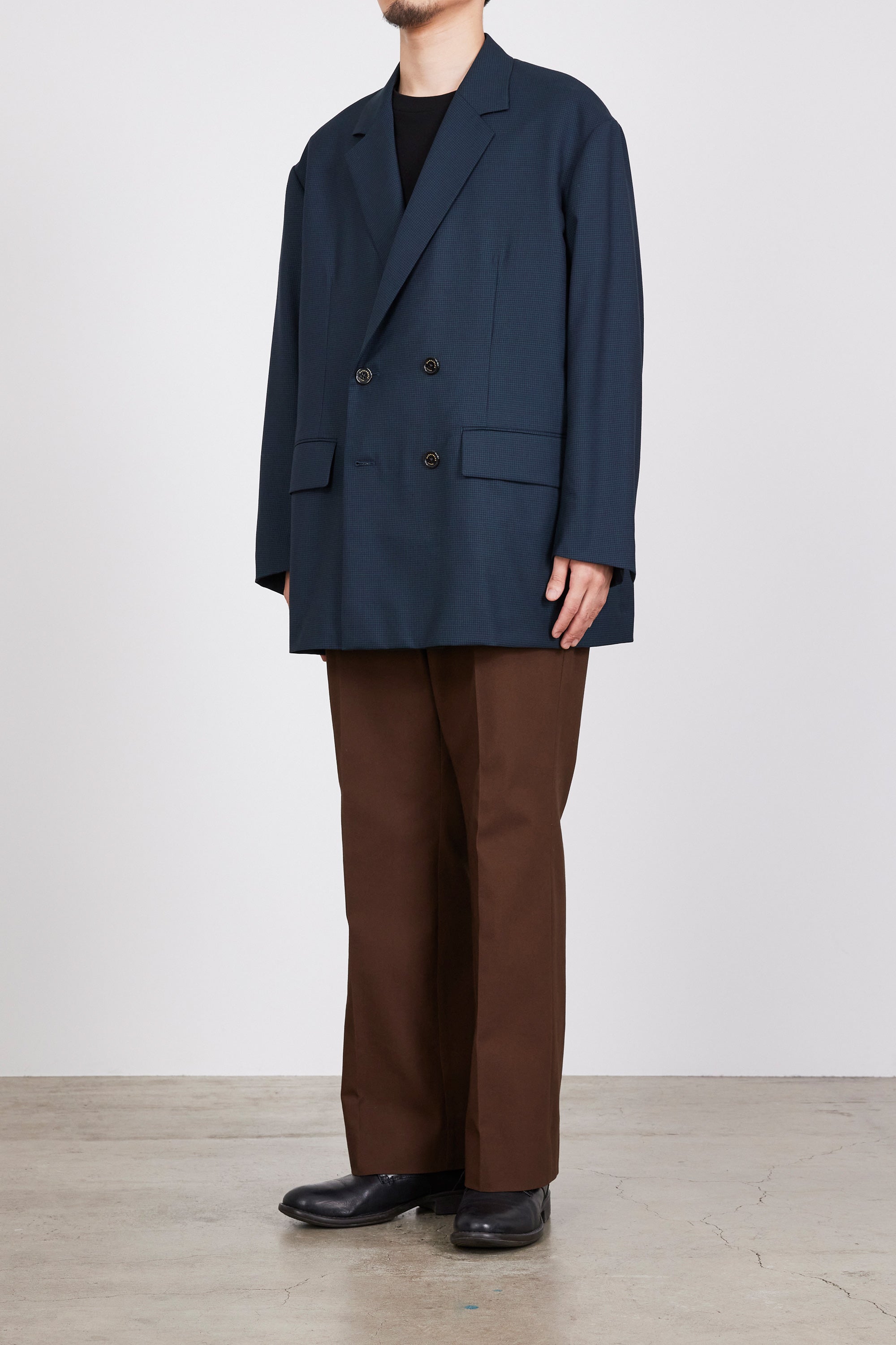 オーガニックコットンサバイバルクロス / フラットフロントフレアトラウザーズ, Brown